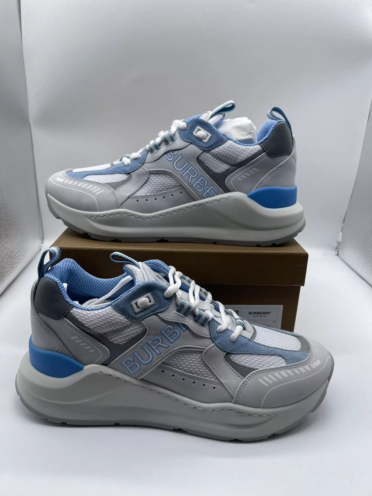Burberry Low Top Sneakers Burberry Sean Panelled Trainer Size Eu 42 Blue