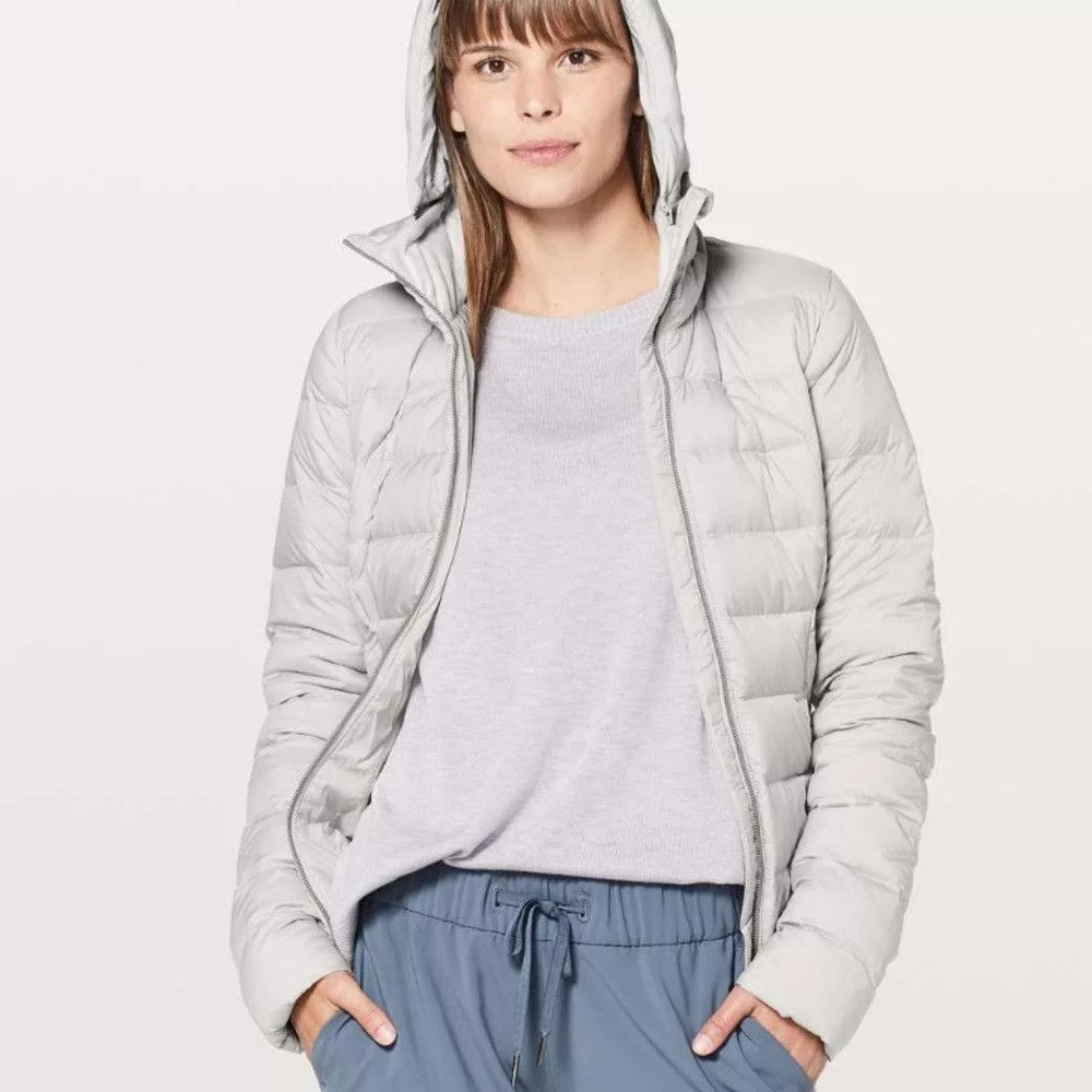 Lululemon Rain Jackets Lululemon Pack It Down Jacket Chrome Women’s Size 4 Gray