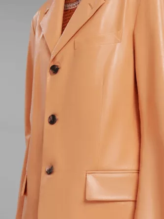Marni Leather Jackets Marni o1srvl11e0624 Leather Jacket in Orange