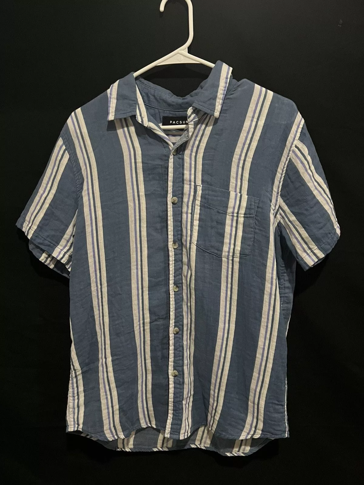 Pacsun Shirts Button Ups Pacsun Blue Striped Button Up Shirt - M Streetwear