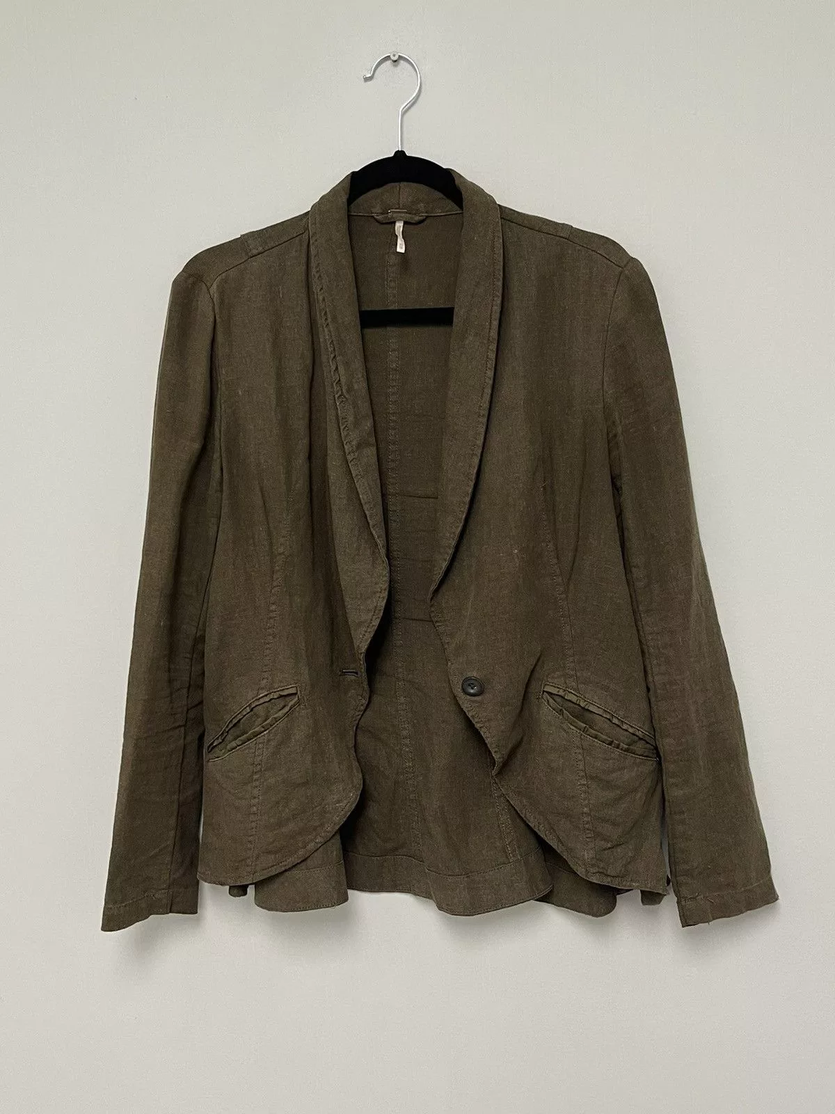 Free People Jackets Free People Linen jacket. Small Green