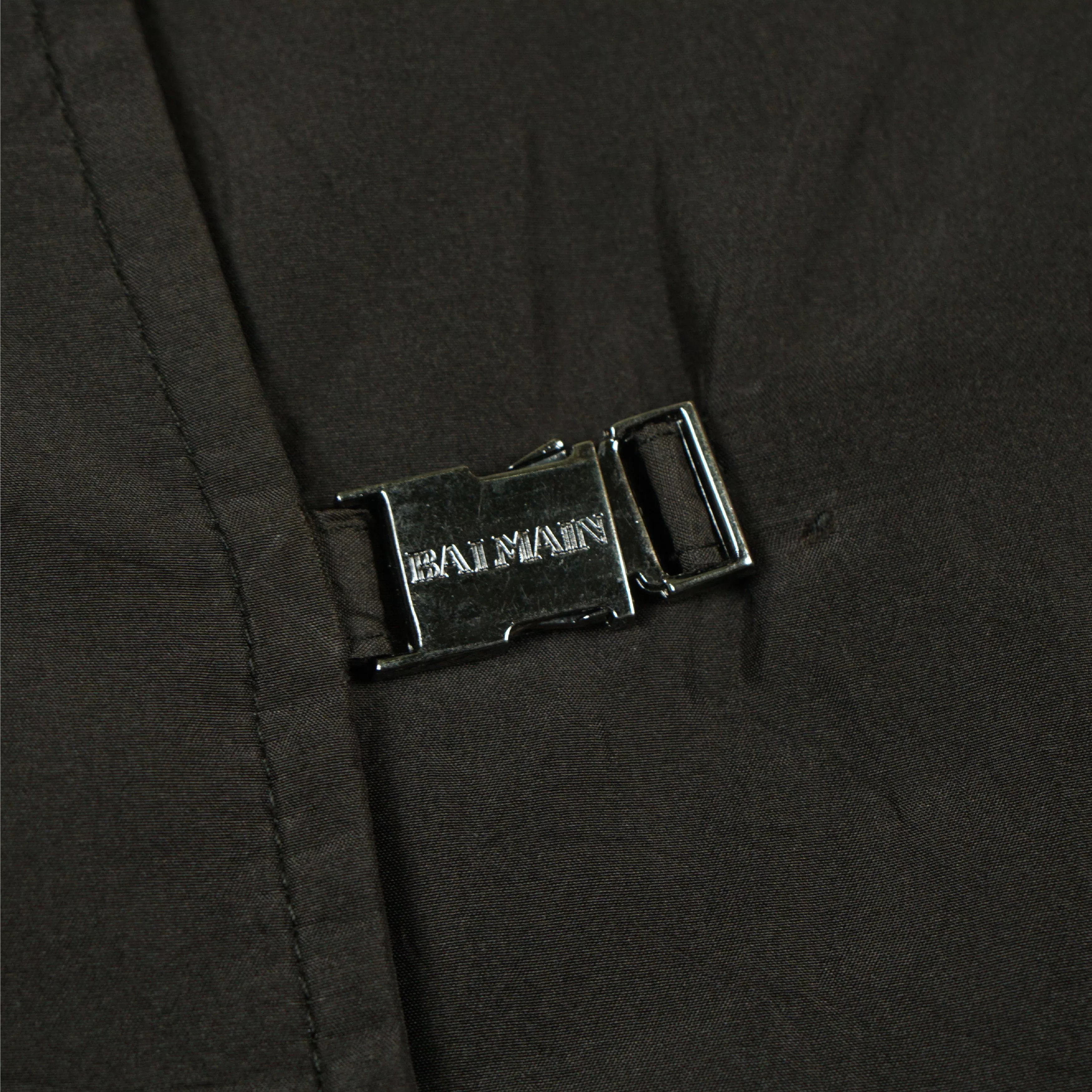 Balmain Jackets Balmain × Vintage Balmain Silk Blue Fox Fur Jacket Multi Luxury