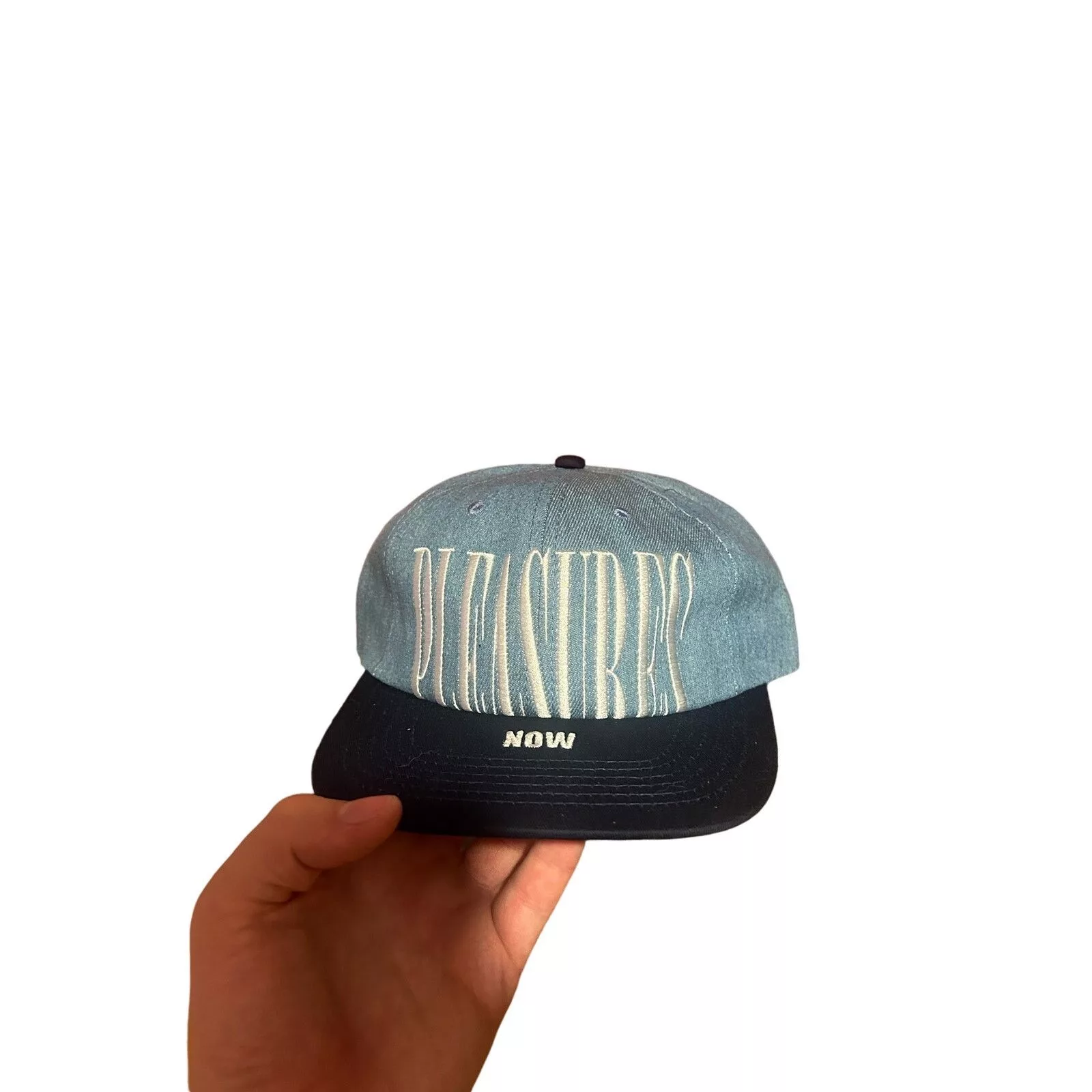 Pleasures Hats Pleasures Stretched Embroidered Spell Out Hat Blue