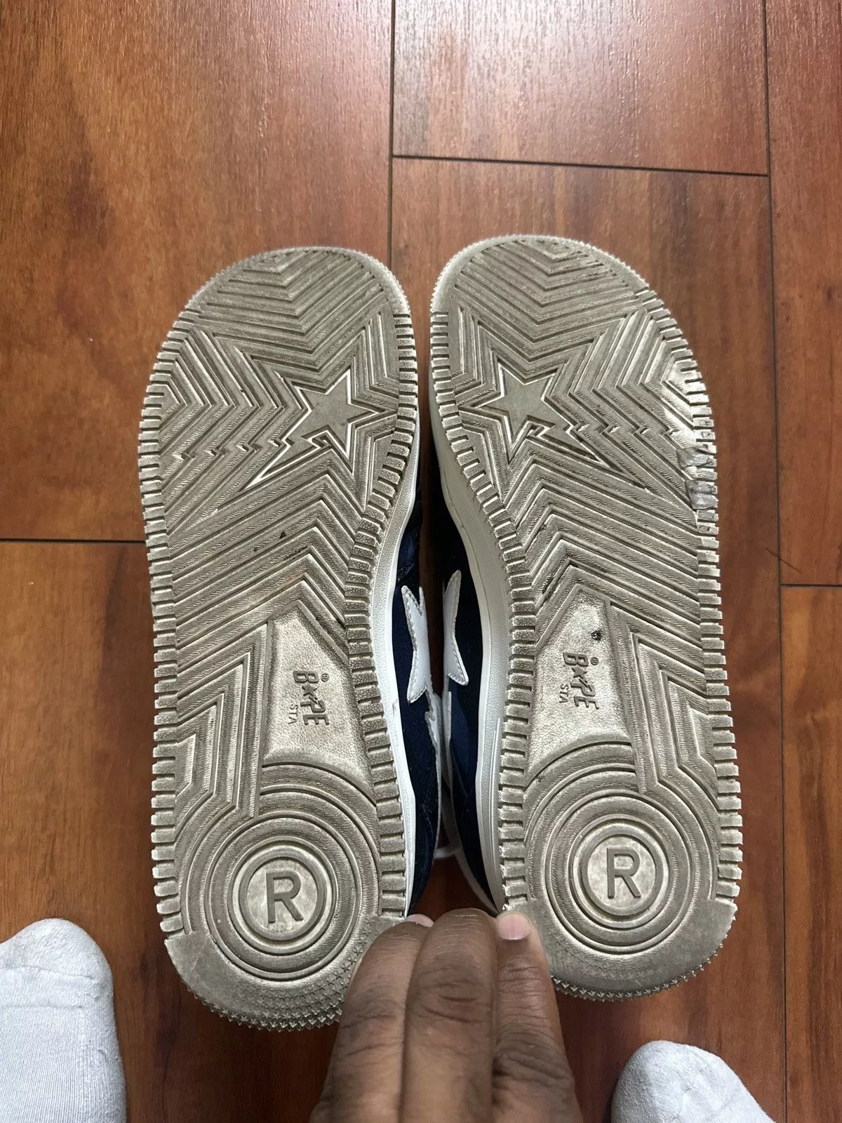 Bape Low Top Sneakers Color Camo Bapesta Blue