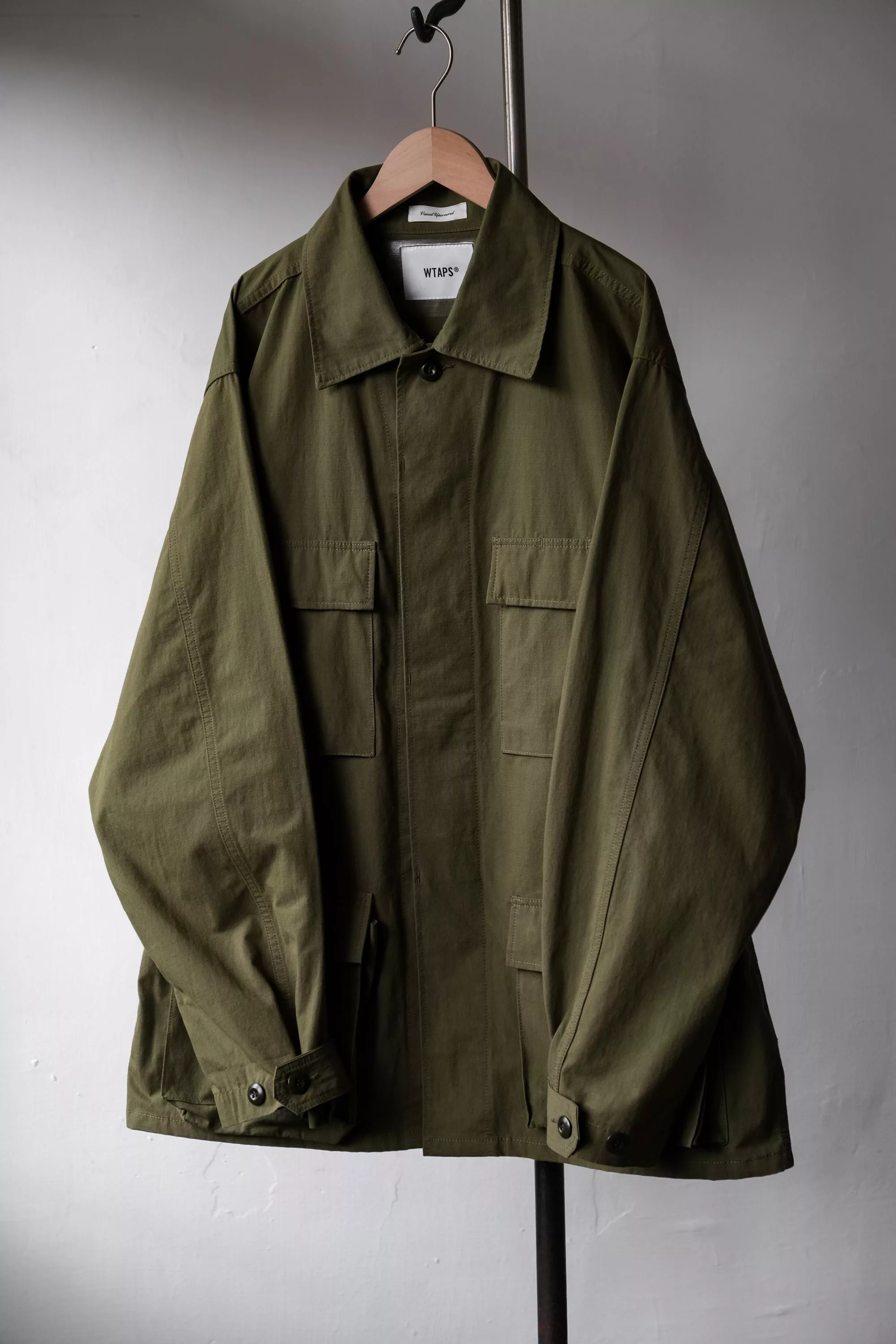 Wtaps Light Jackets WTAPS 18F/W Jungle L/S Shirt NYCO Ripstop Green Streetwear