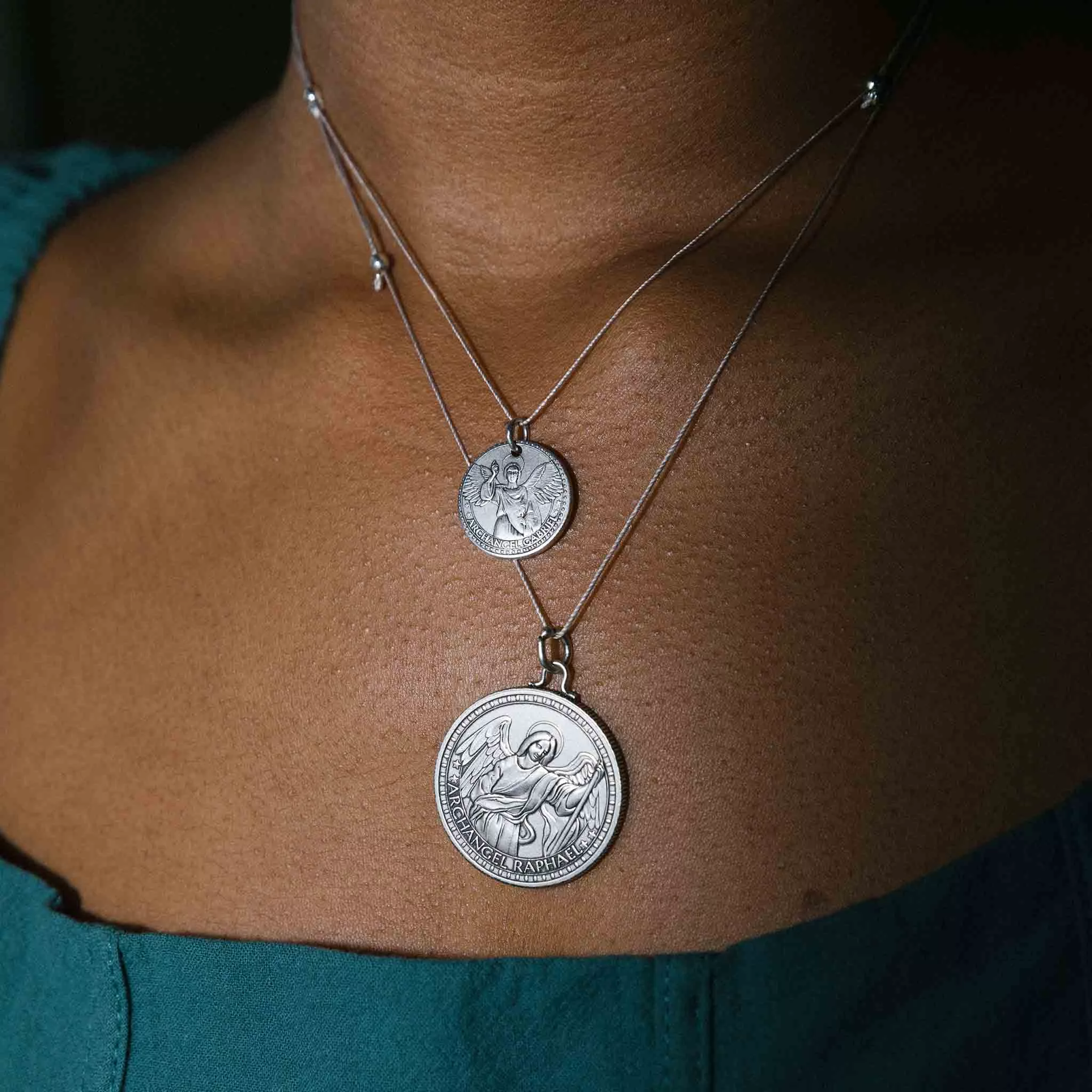 Mother Mary & Archangel Raphael Healing Chain Necklace