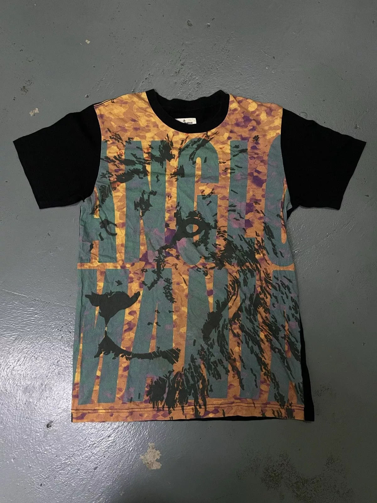 Designer Short Sleeve T Shirts Designer × Vivienne Westwood Y2K Vivienne Westwood Anglomania Collection Lion Design Multi