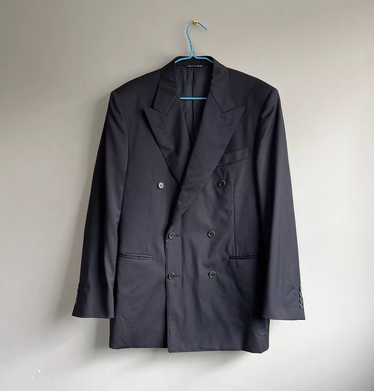Canali Blazers Canali Wool Double Blazer Navy Blue Jacket Luxury