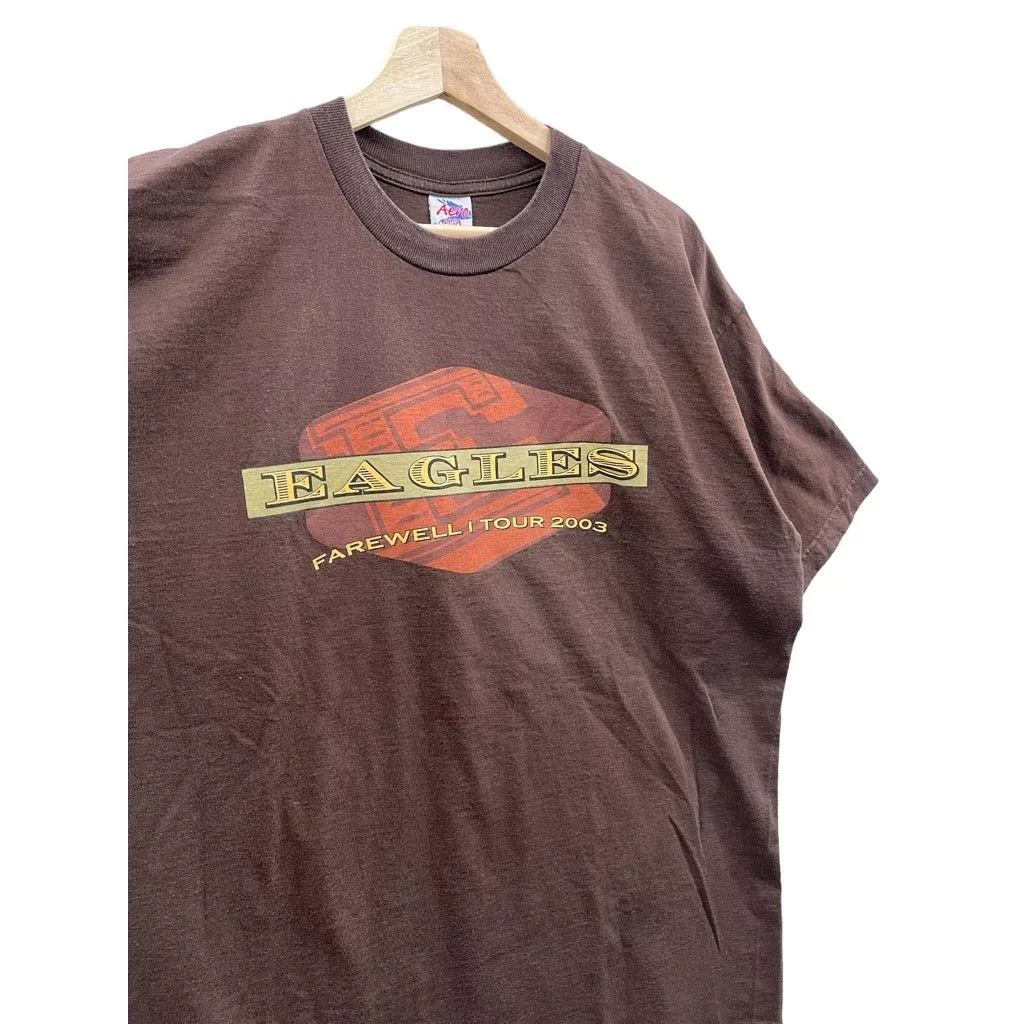 Band Tees Short Sleeve T Shirts Band Tees × Vintage Vintage 2000's Eagles Farewell Tour T-Shirt Brown