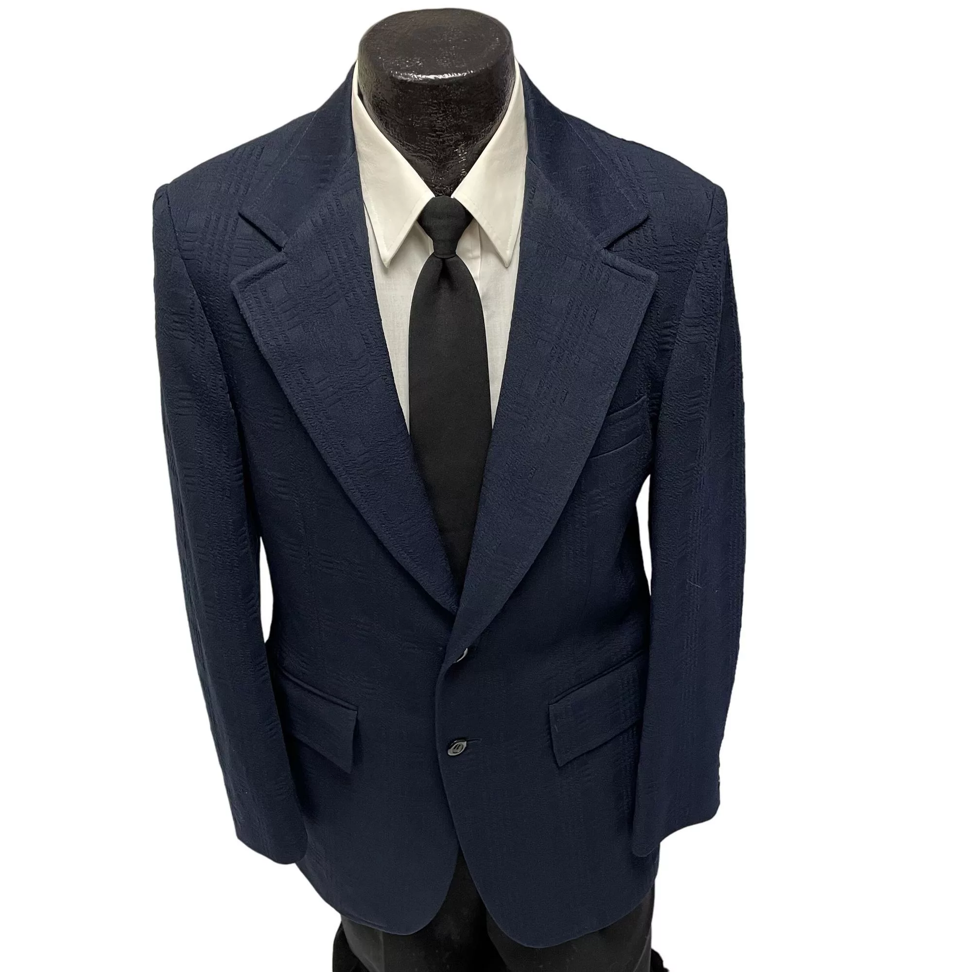 Other Blazers Other 70’s Navy Blue MOD Sport Coat TEXTURED Jacket Blazer 38
