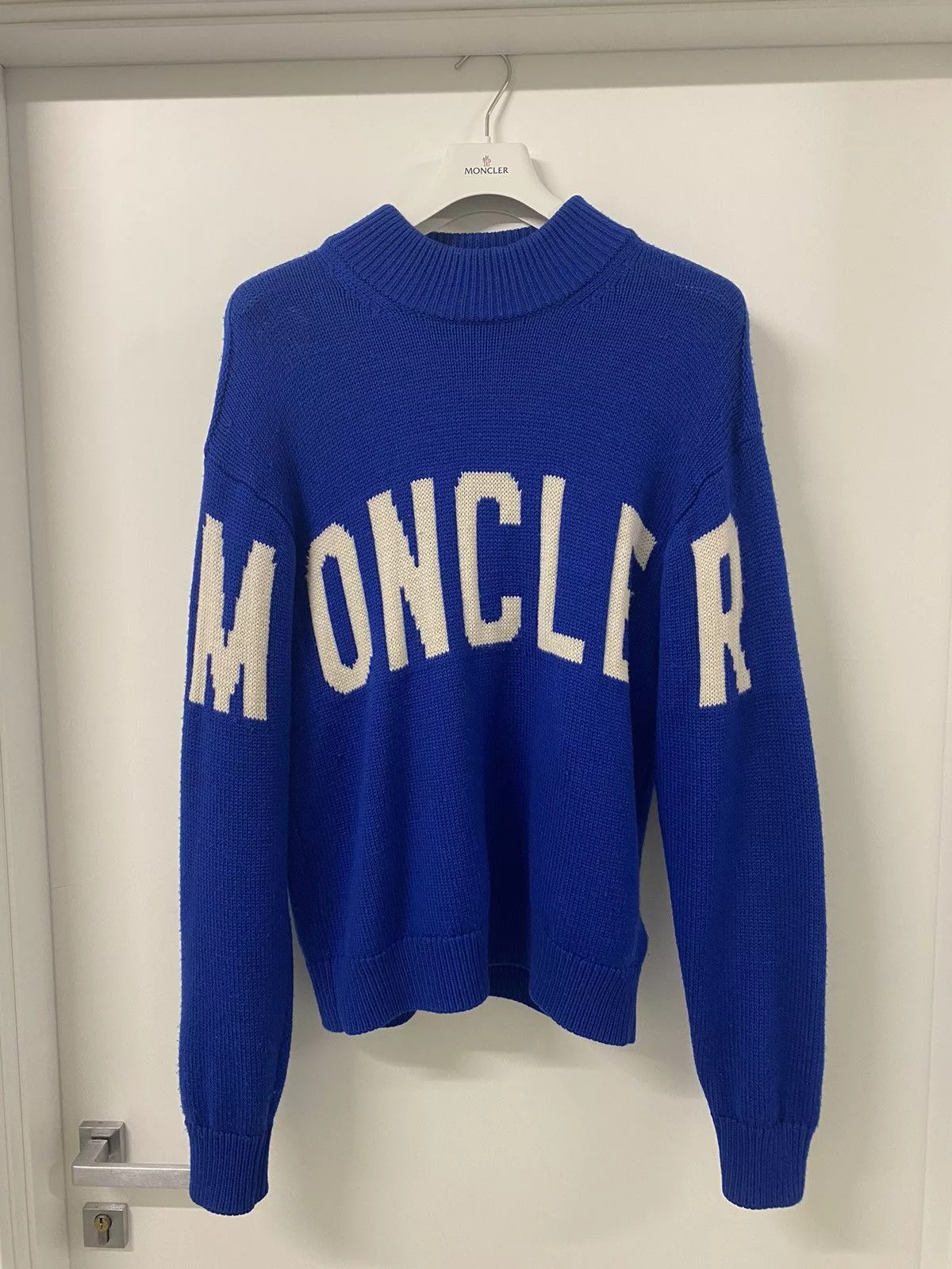 Moncler Sweaters Knitwear Blue Moncler Knitwear Jumper