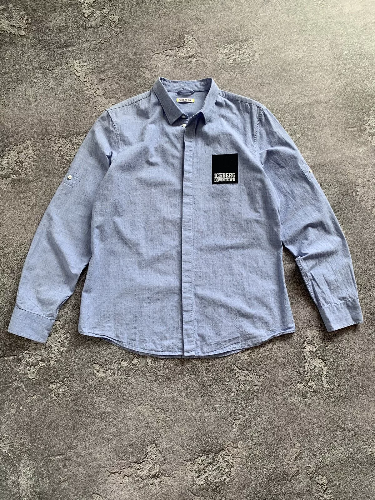 Iceberg Shirts Button Ups Iceberg DownTown Button Up Shirt L size Blue Luxury
