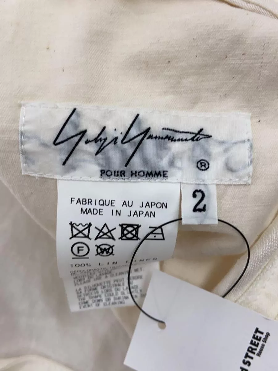 Yohji Yamamoto Casual Pants YOHJI YAMAMOTO linen pants HD-P61-327 White