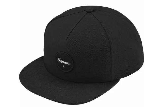 Supreme Hats Supreme Twill Patch 5-Panel Black