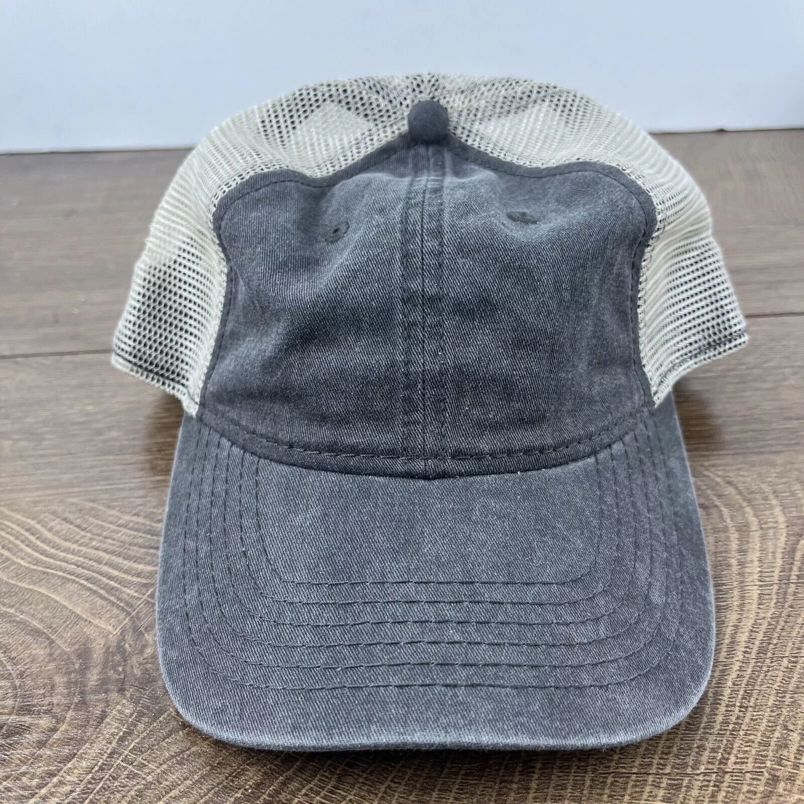 Other Hats Other Plain Gray Baseball Hat Cap Snapback Hat Gray Adjustable Hat