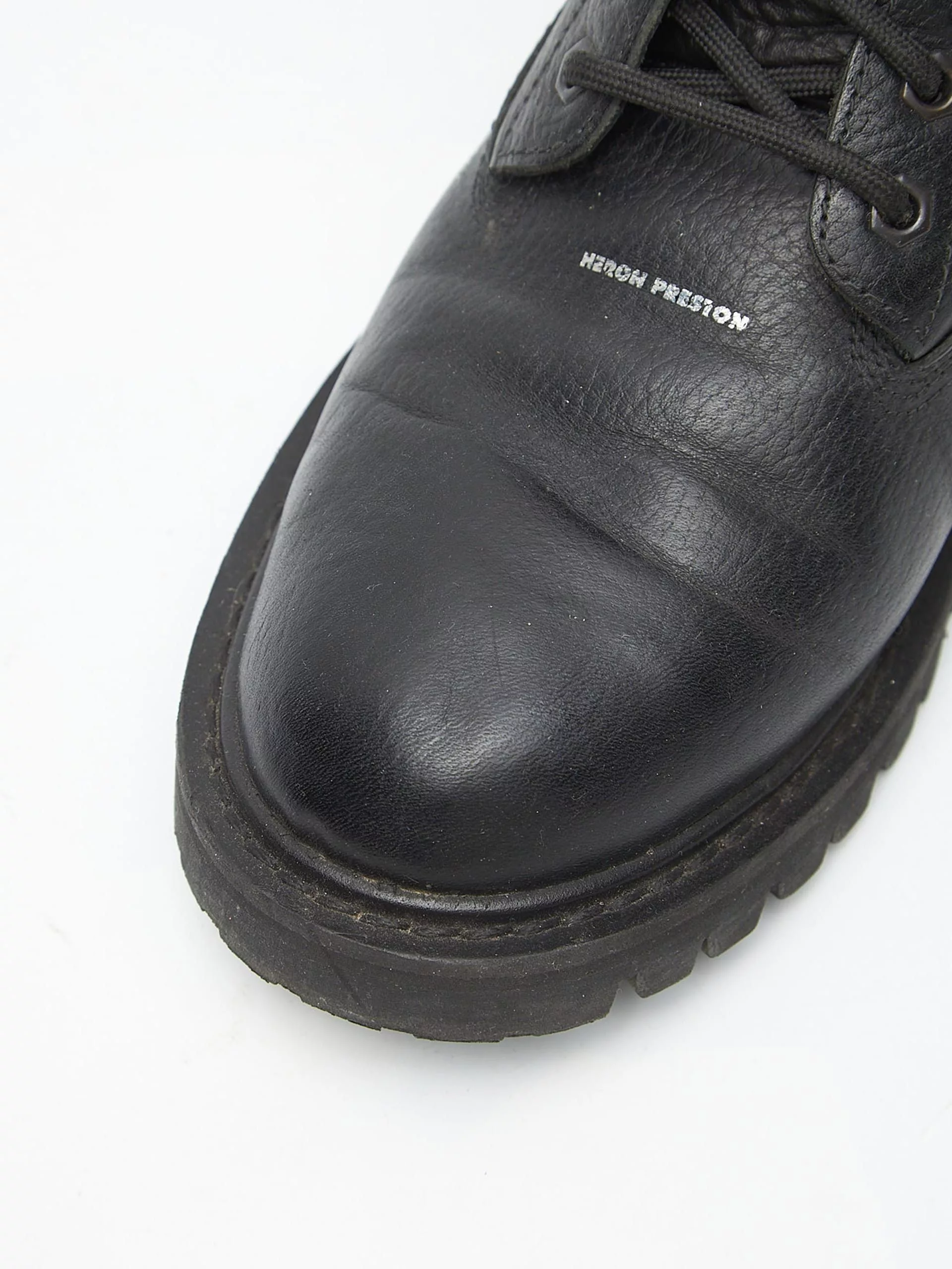 Heron Preston Boots Heron Preston Black Logo Printed High Leather Boots