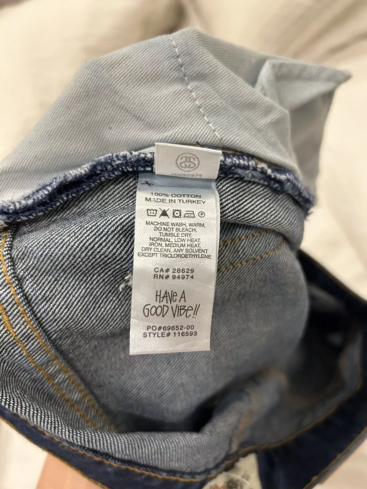 Stussy Denim Stussy Logo Big Ol’ Jeans Blue