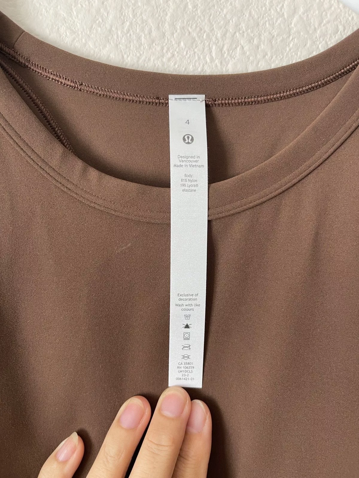 Lululemon Tank Tops Lululemon Align Waist-Length Racerback Tank Top Java size 4 Brown