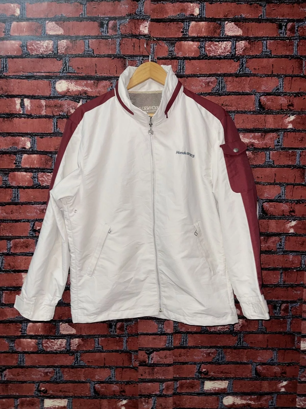 Honda Bombers Honda × Vintage Vintage Honda water repellent riding jacket White