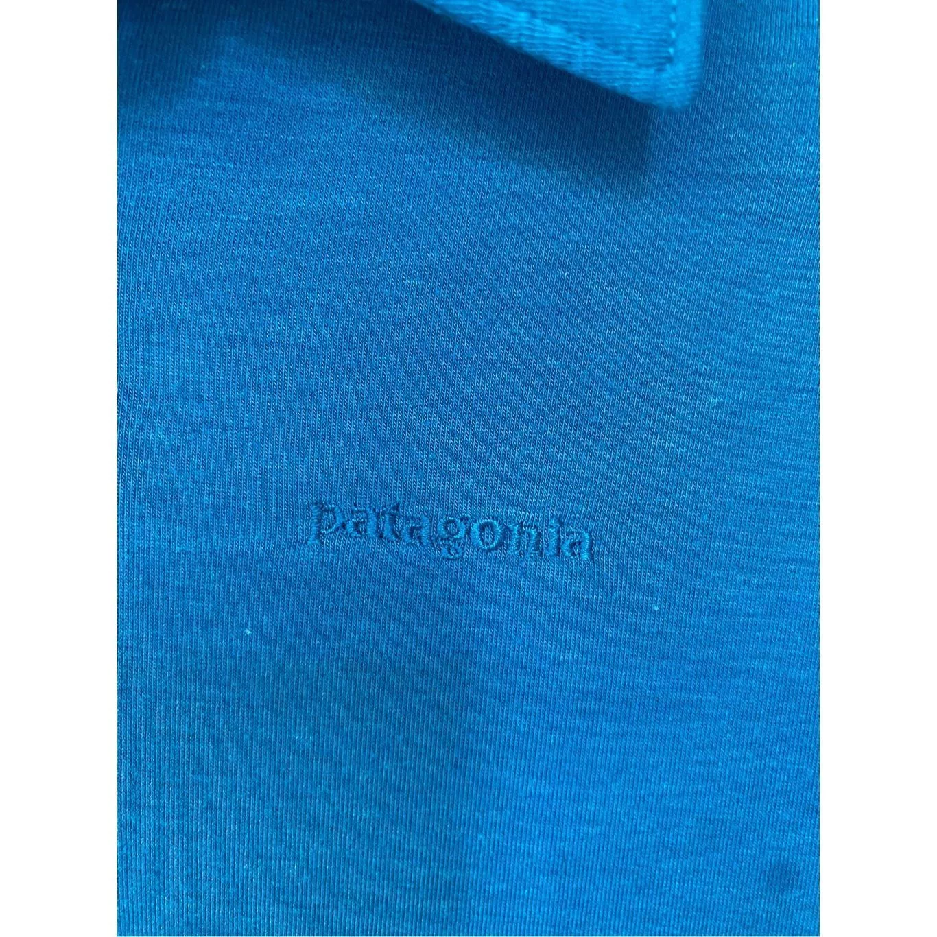 Patagonia Polos Patagonia SOFT Blue Polo Pullover Shirt, Size Large