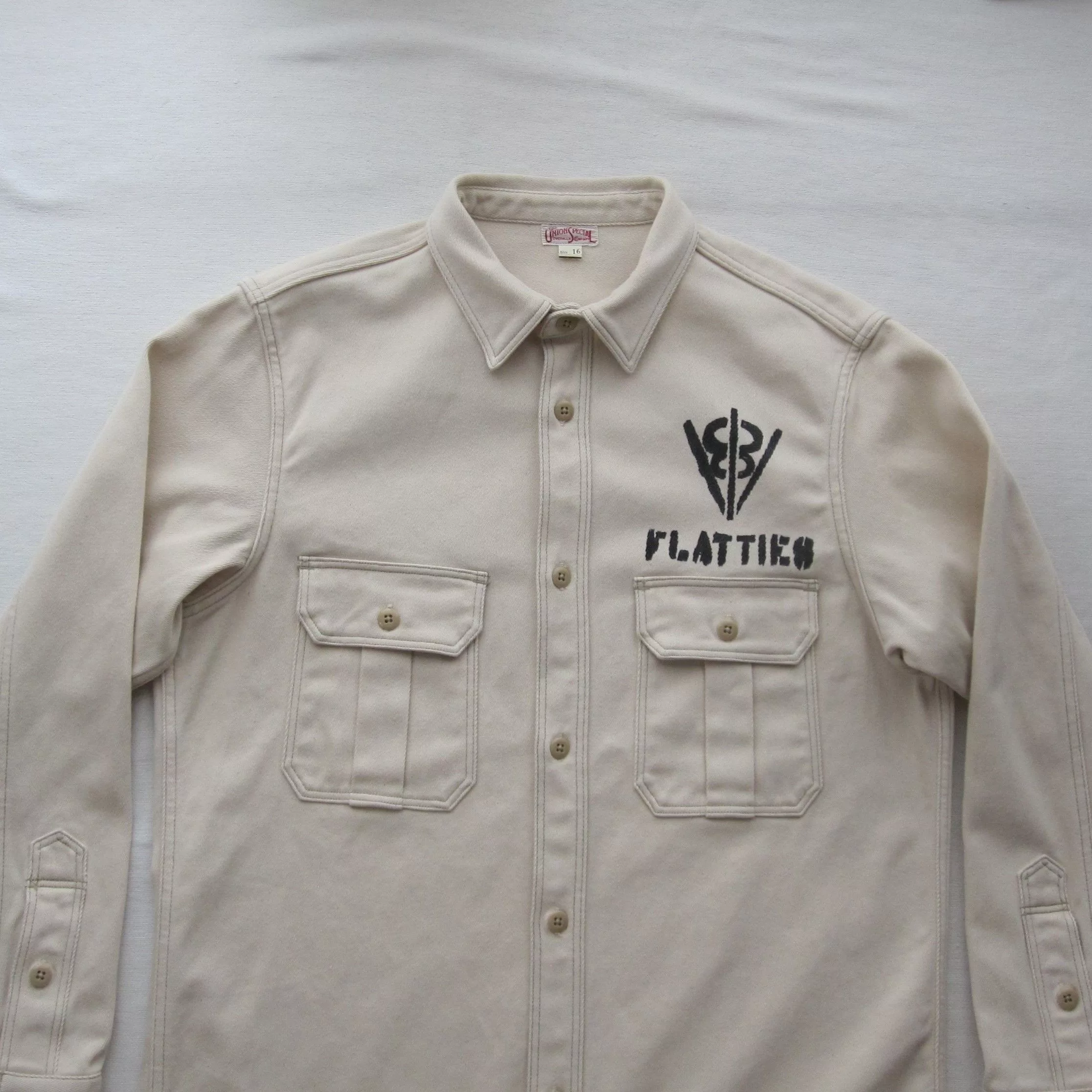 Freewheelers Shirts Button Ups Freewheelers FUELER WORK SHIRT White