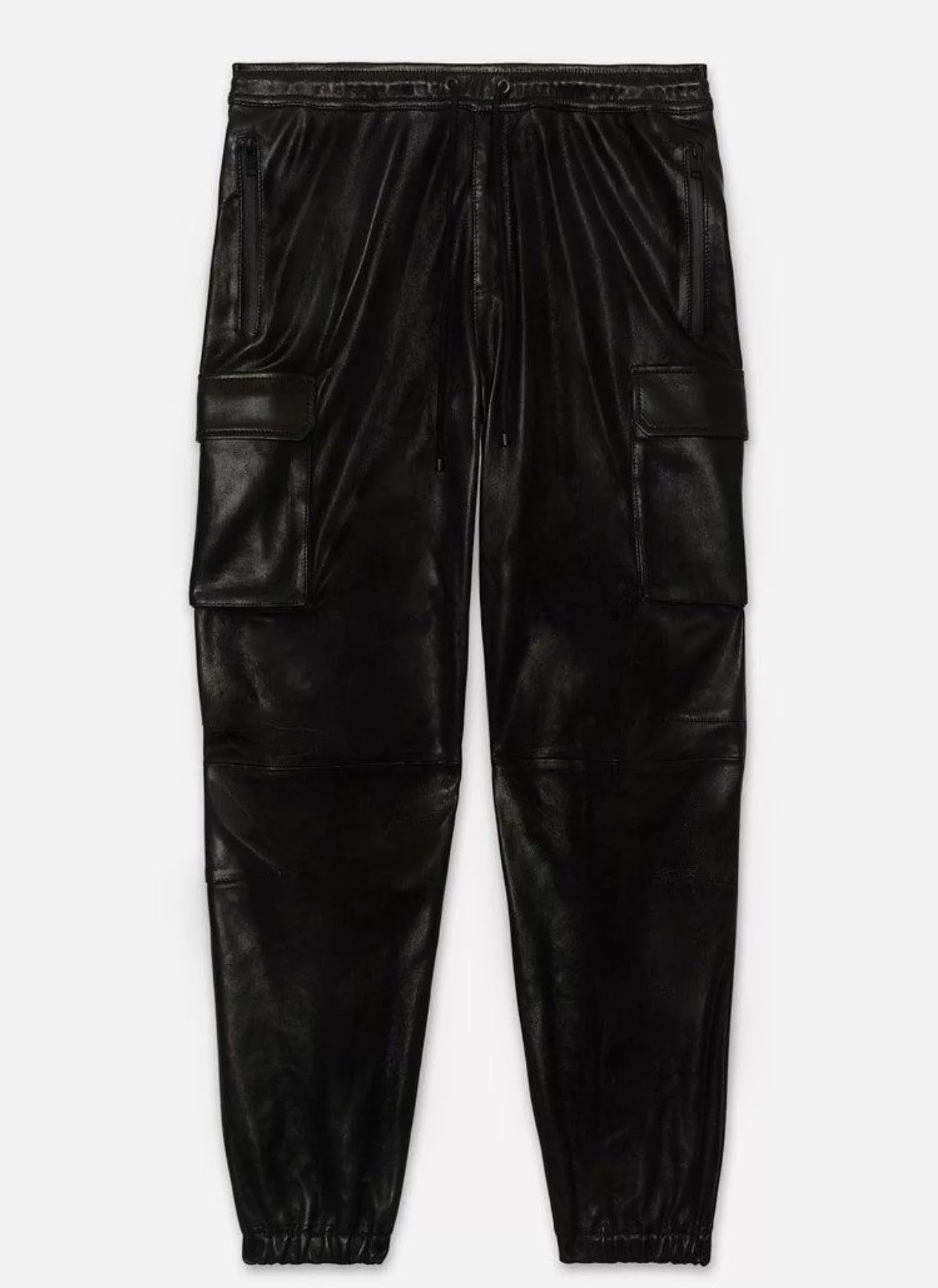 Frame Sweatpants Joggers Frame CARGO LAMBSKIN PANT Black