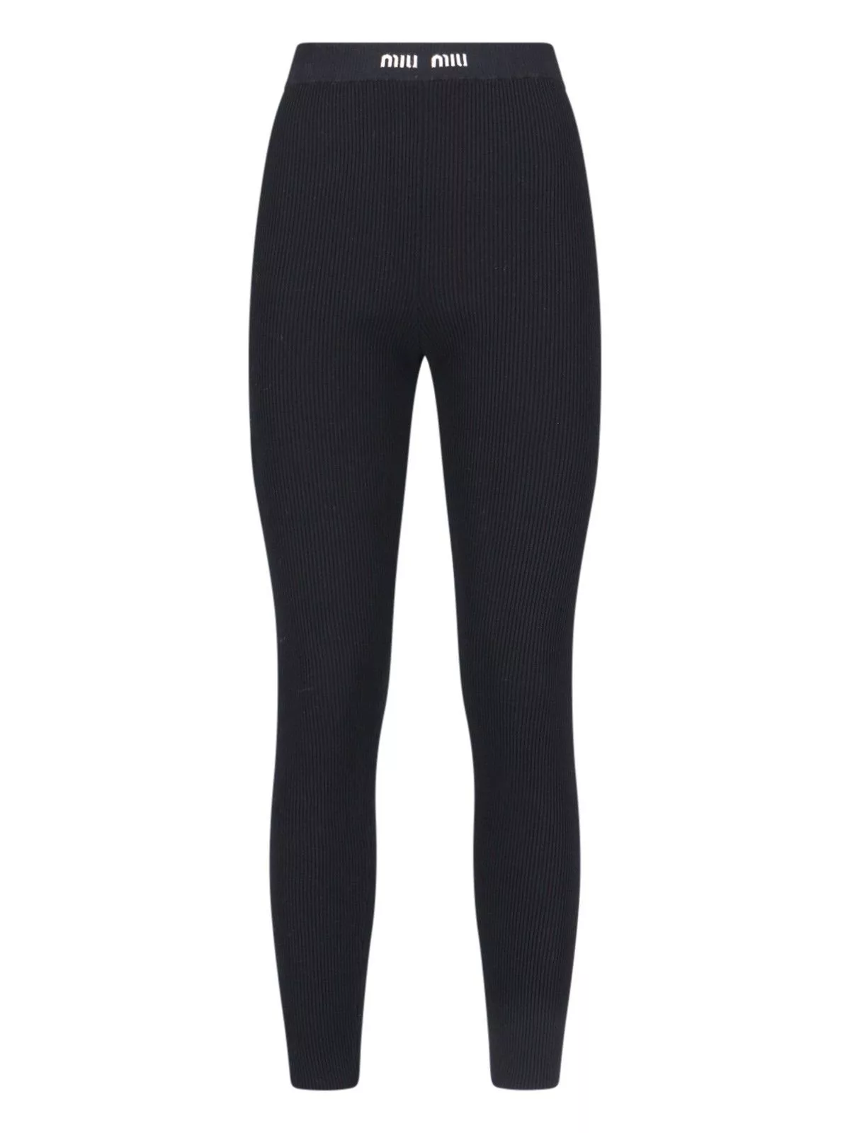 Miu Miu Pants Miu Miu RIBBED PANTS Black