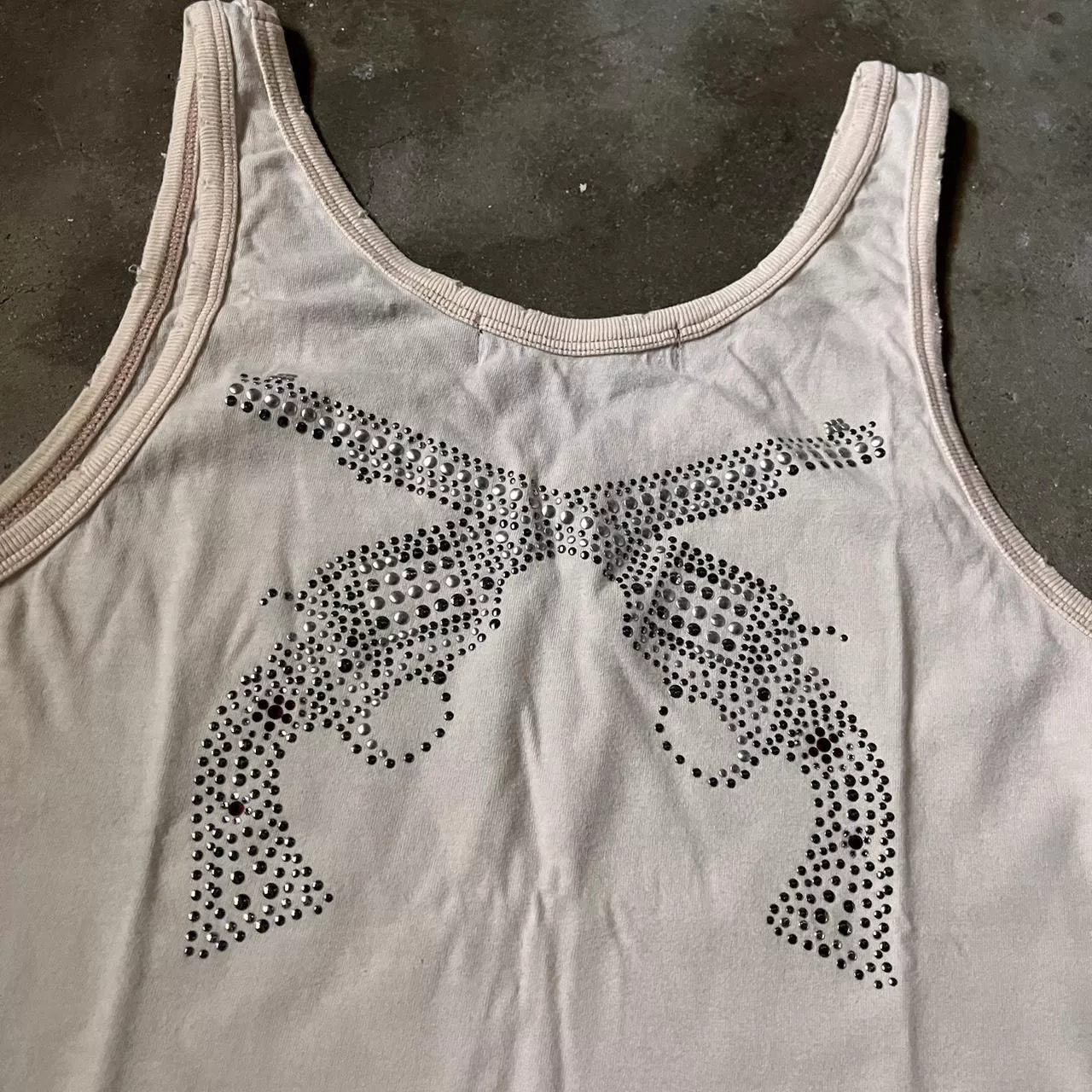 Roar Tank Tops ROAR CROSS GUNS TANK TOP White