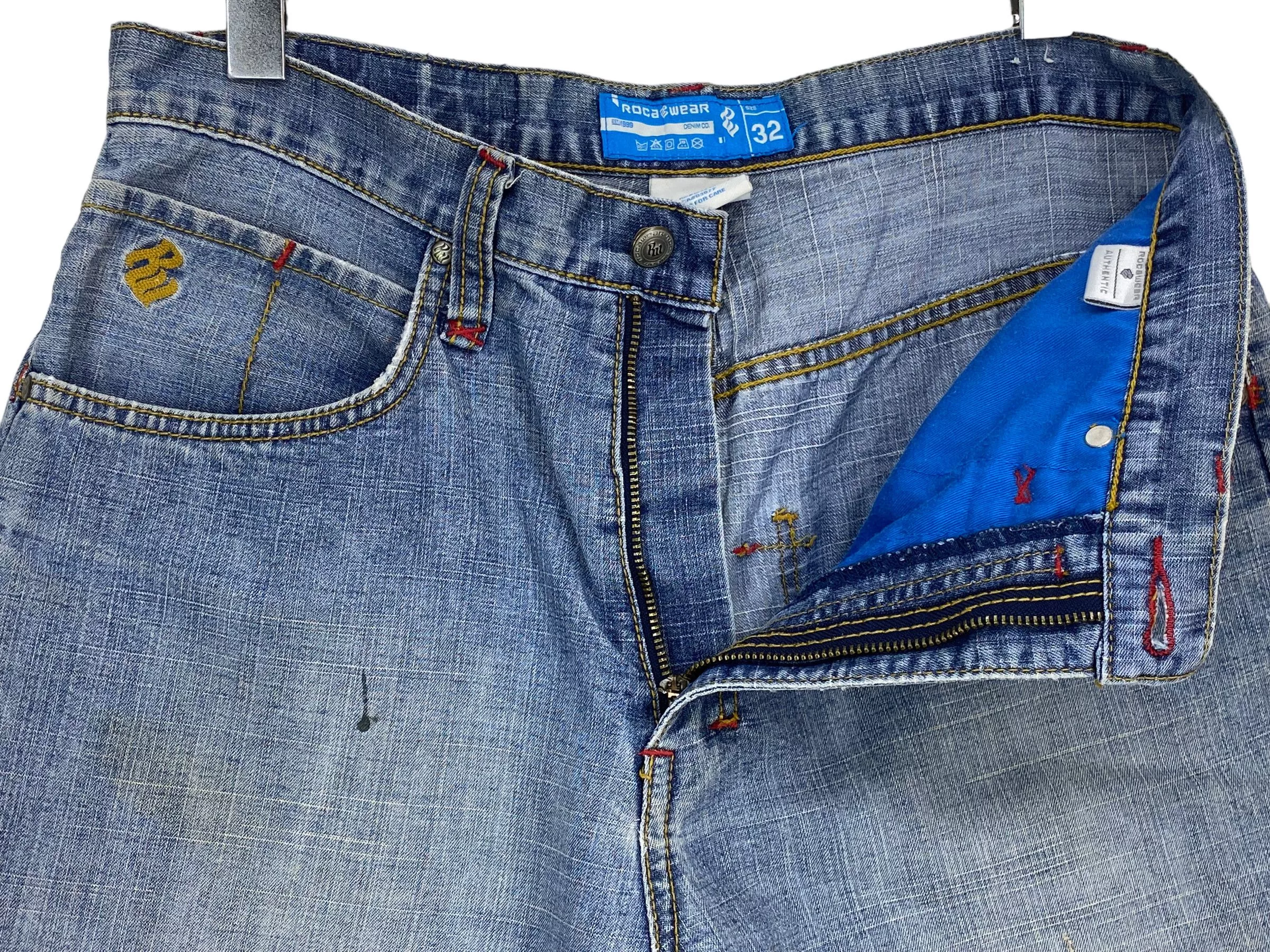 Rocawear Denim Rocawear Baggy Jeans Embroided Logo Hip Hop Jay-Z Jeans Blue