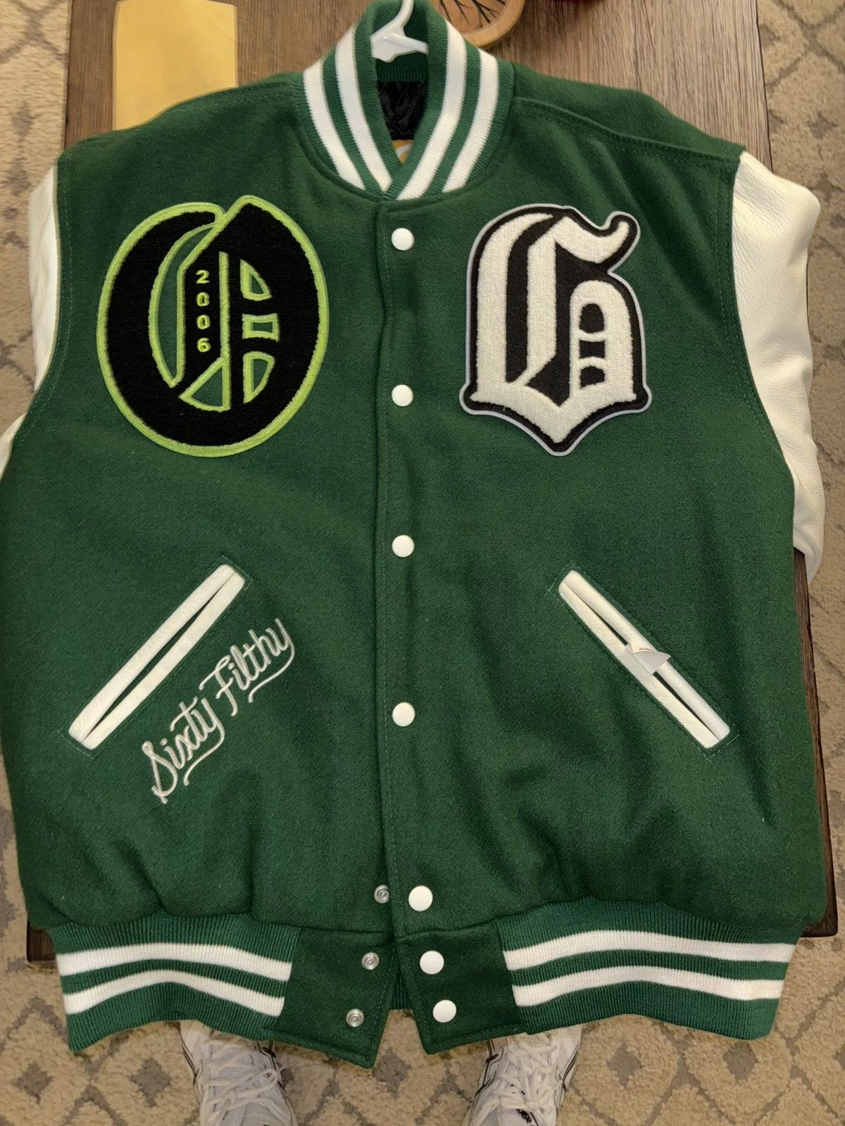 Optic Gaming Leather Jackets OpTic Gaming Varsity Jacket Green