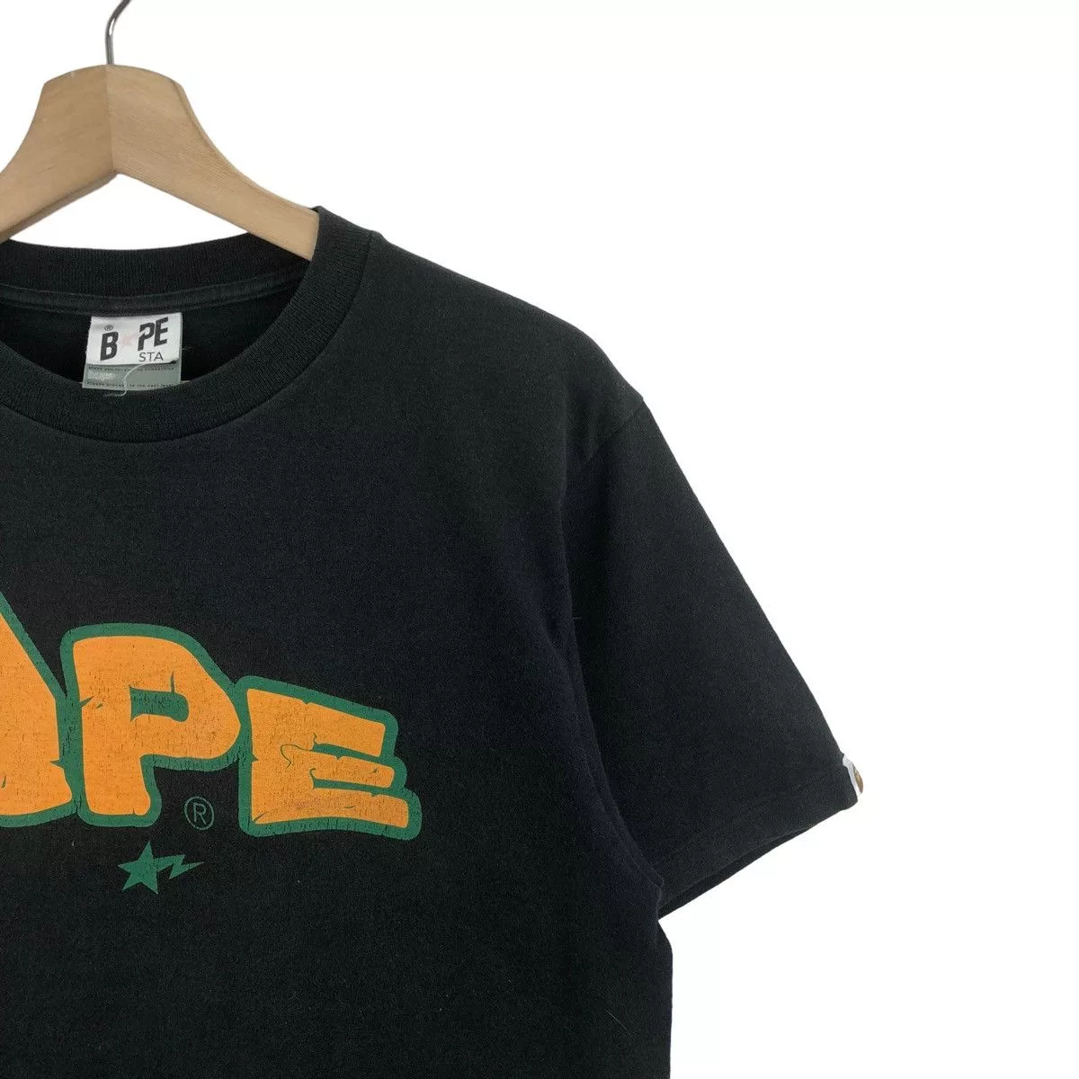 Bape Short Sleeve T Shirts Bape × Vintage BAPE STA TEE Black
