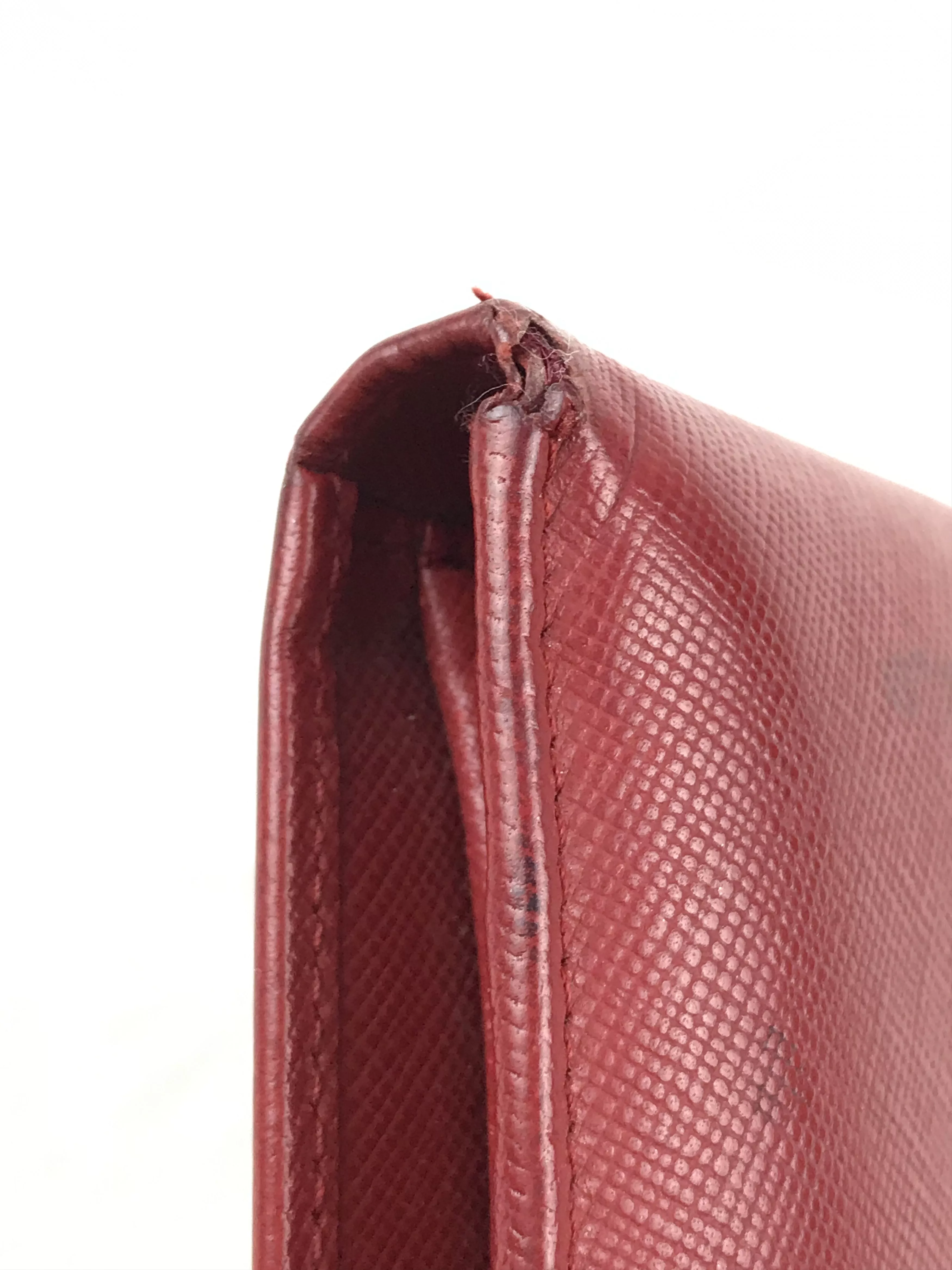 Prada Wallets Prada × Vintage Vintage Prada Red Logo Trifold Wallet Luxury