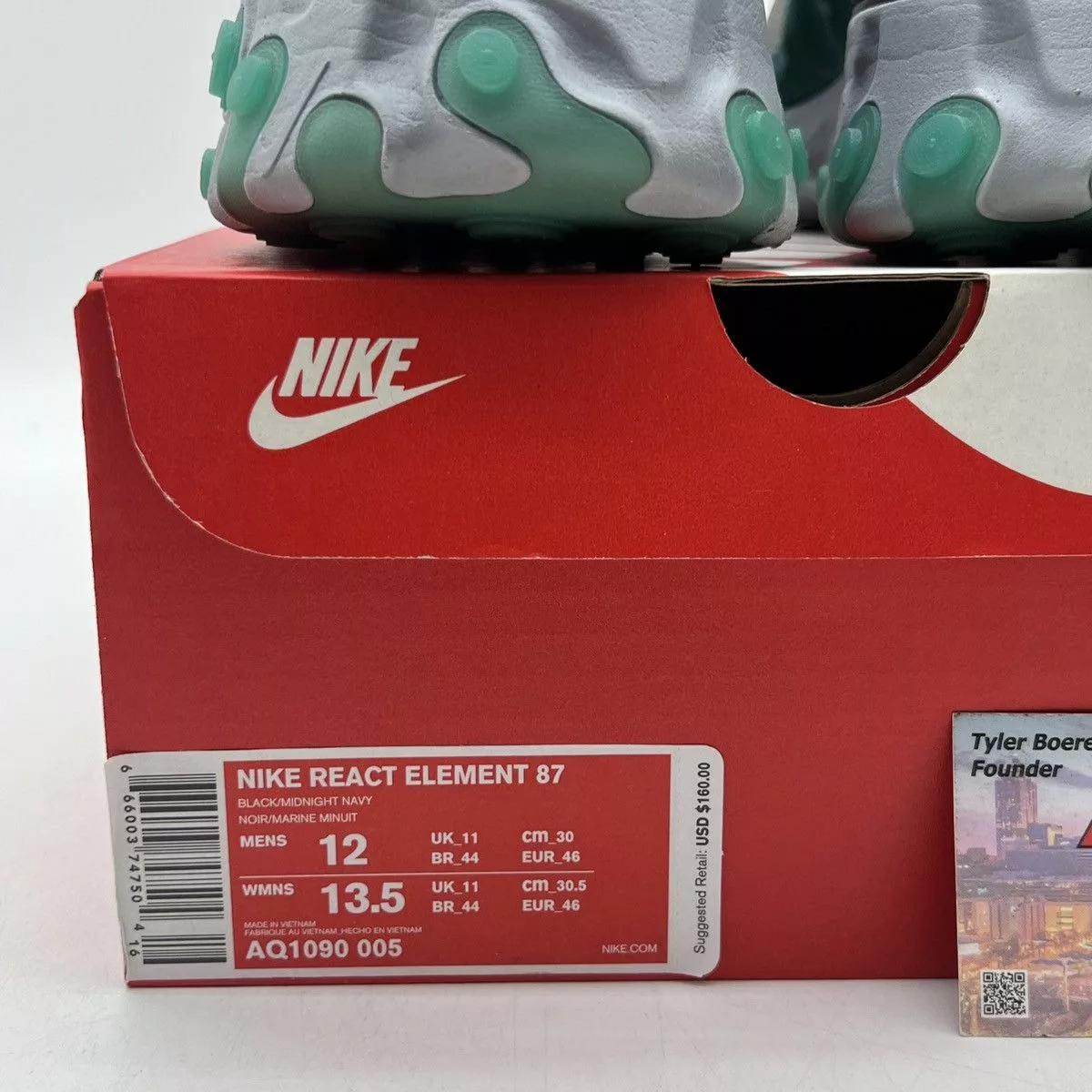 Nike Low Top Sneakers Nike React element 87 Neptune green Blue