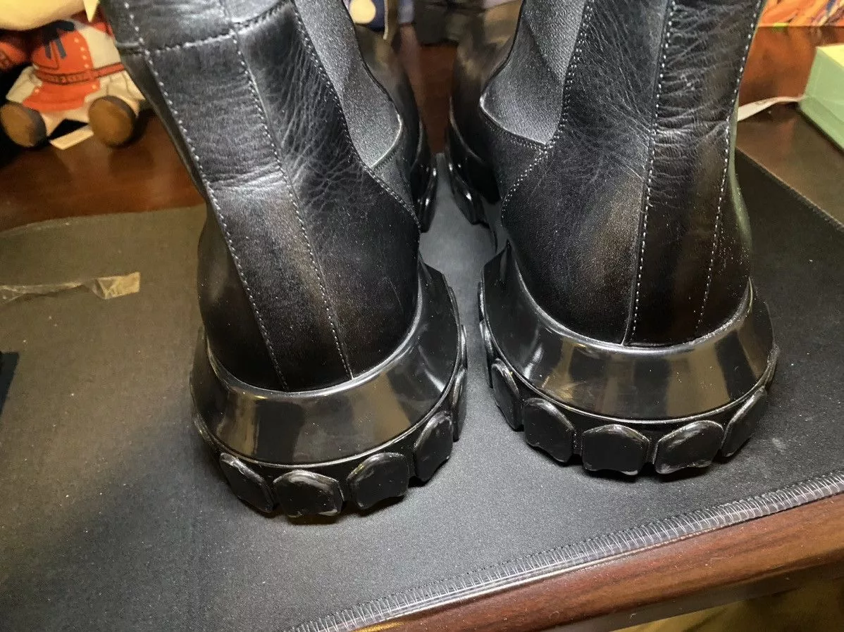 Rick Owens Boots Rick owens tractor boots Black