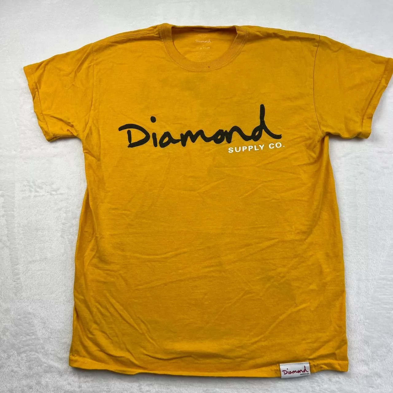 Diamond Supply Co. Short Sleeve T Shirts Diamond Supply Co. Shirt Mens Medium Short Sleeve Cotton M Yellow