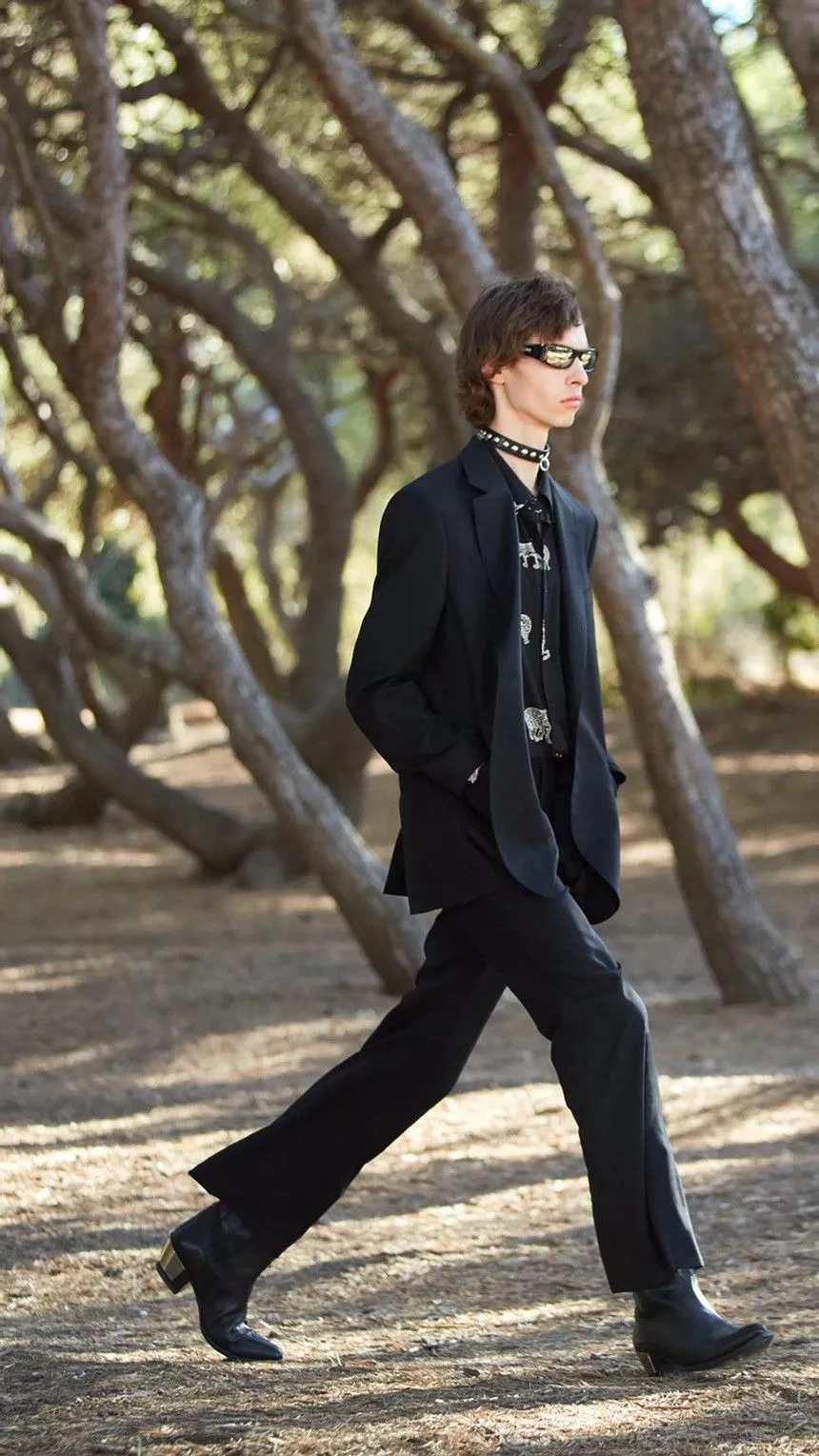 Celine Blazers Celine × Hedi Slimane Celine SS22 Cosmic Cruiser Rectangular 2 button blazer Black