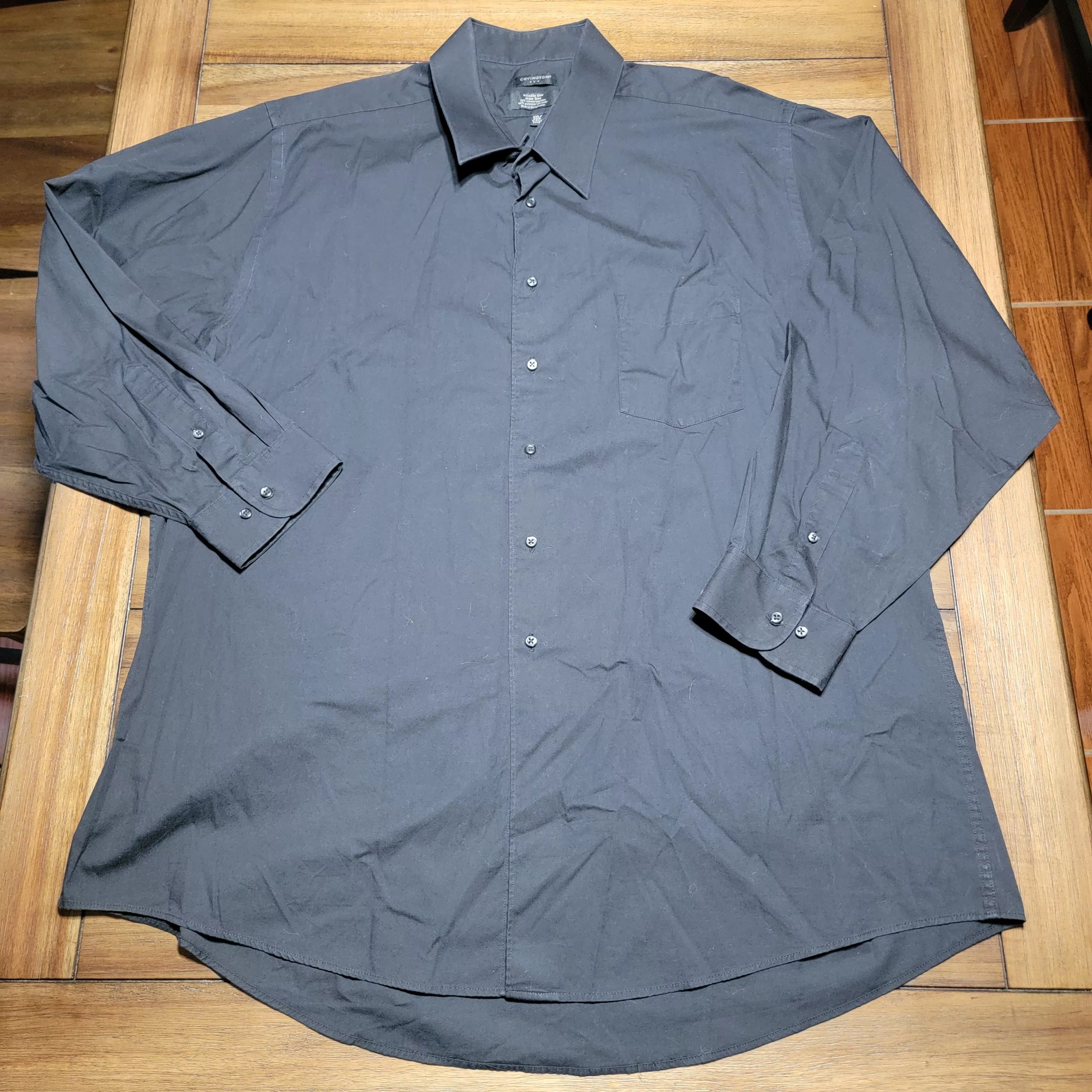 Covington Shirts Button Ups Covington Full Button LS Black - Size XXL