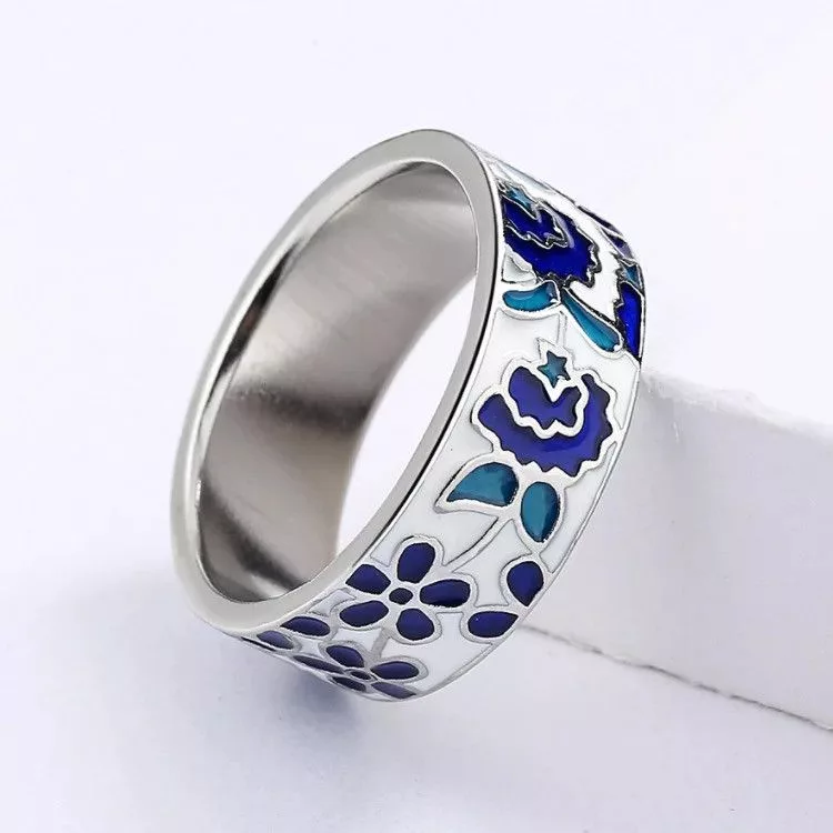 Jewelry Watches Jewelry Enamel Craft Ring Silver