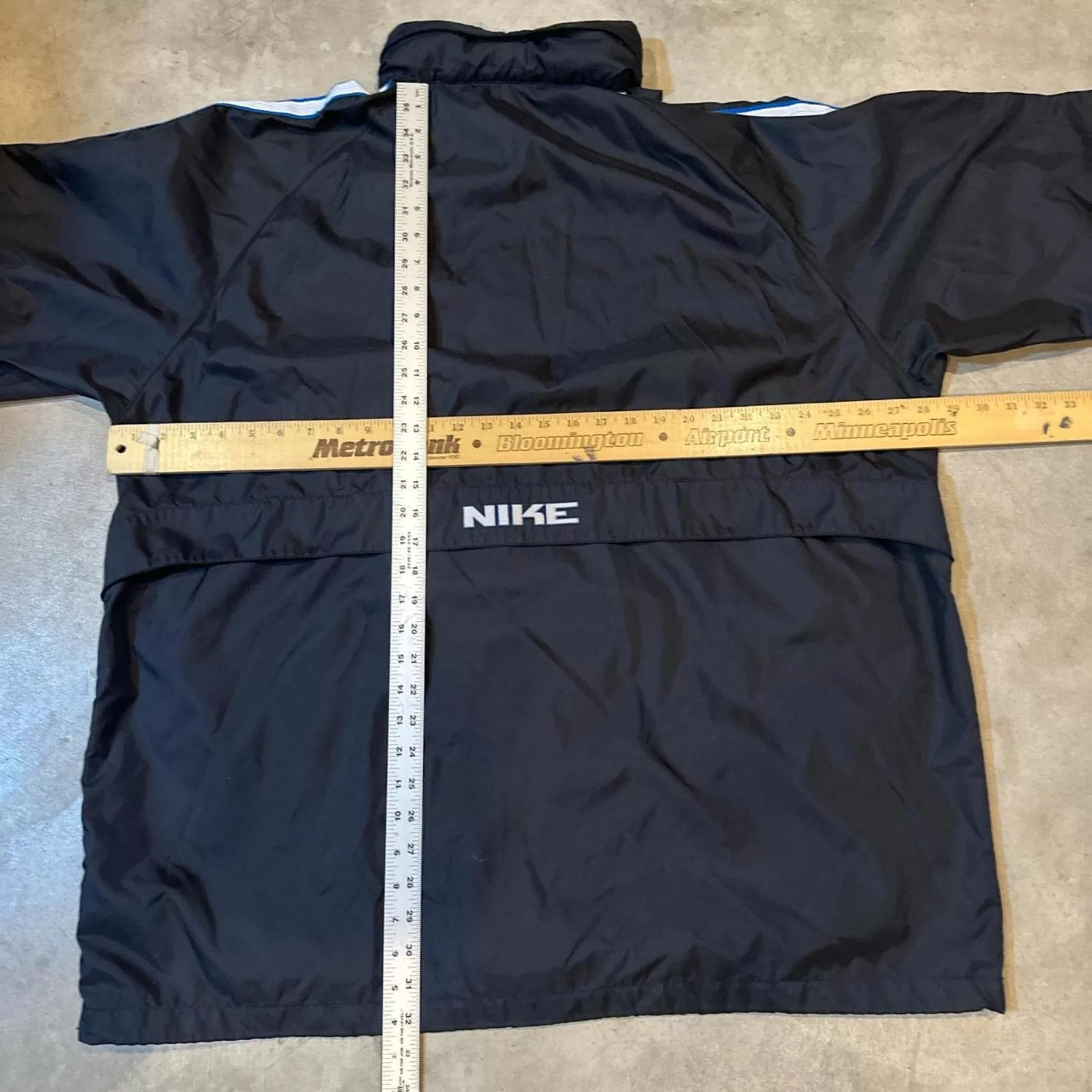 Nike Heavy Coats VTG Y2K Black Nike Silver Tag Half-Zip Windbreaker Jacket
