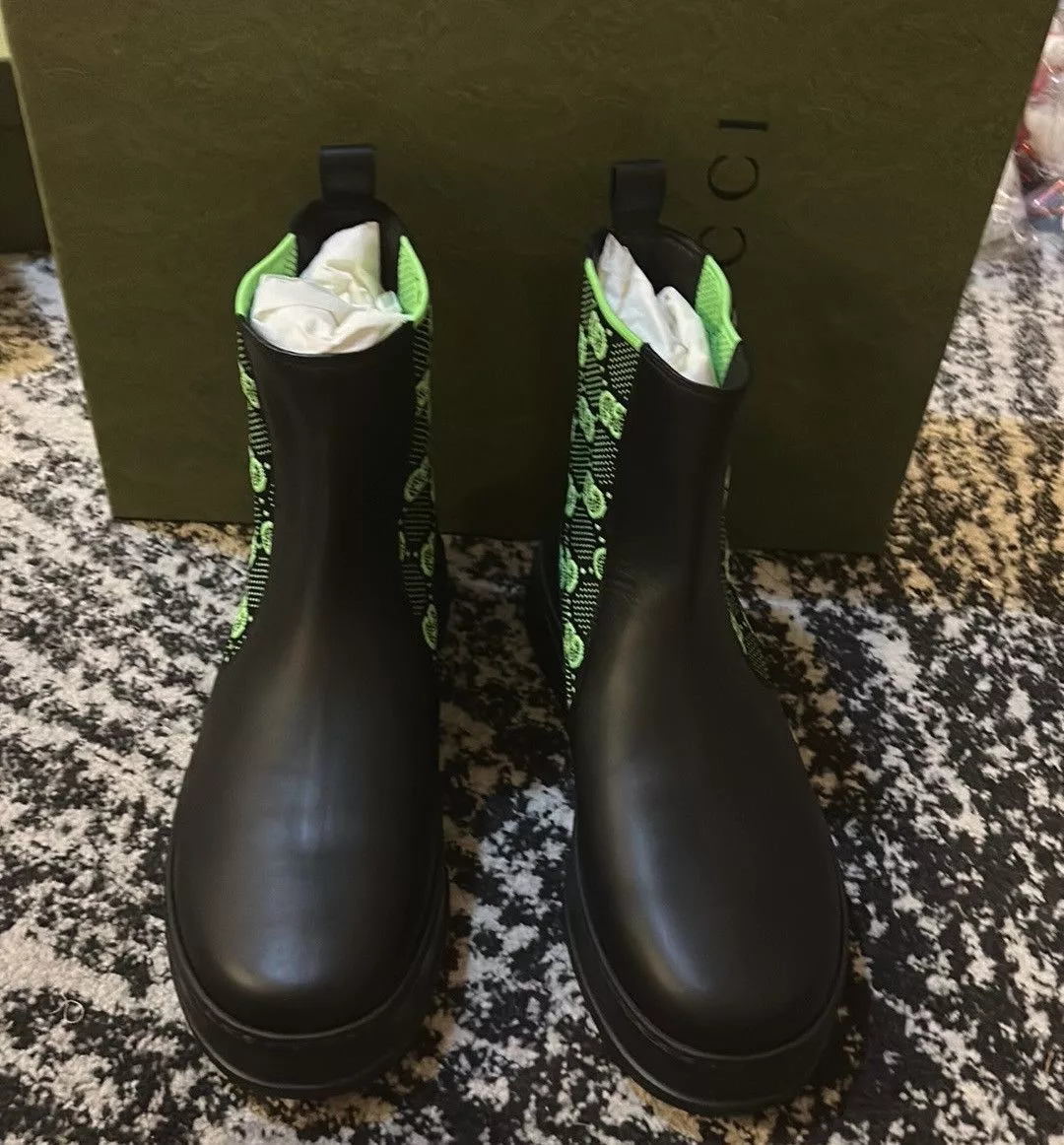 Gucci Boots Gucci Men Boot with GG Jersey size 11 Multi