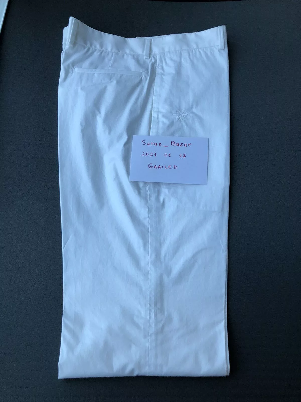 Dior Formal Trousers Dior × Hedi Slimane Dior Homme Hedi Slimane White Light Cotton Pant