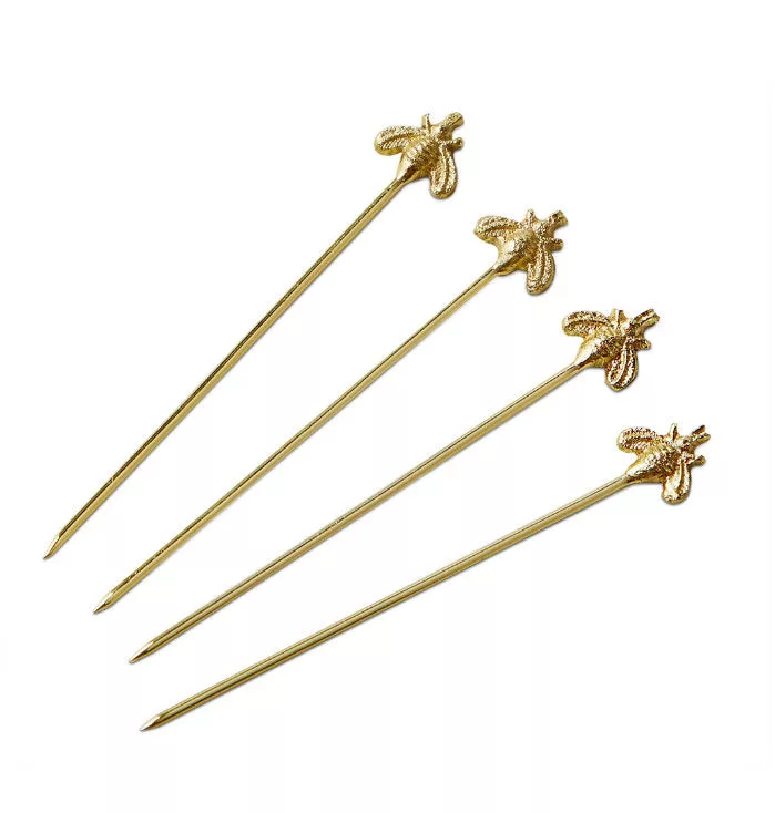 Bee Cocktail Pick set of 4