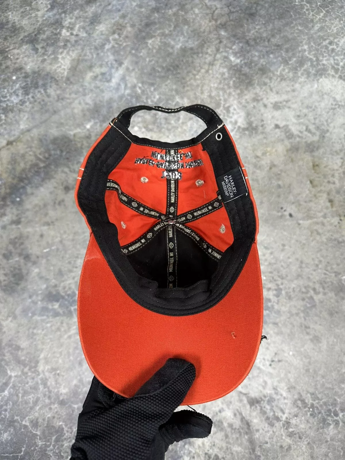 Harley Davidson Hats Harley Davidson × Vintage Vintage Harley Davidson Hat Orange