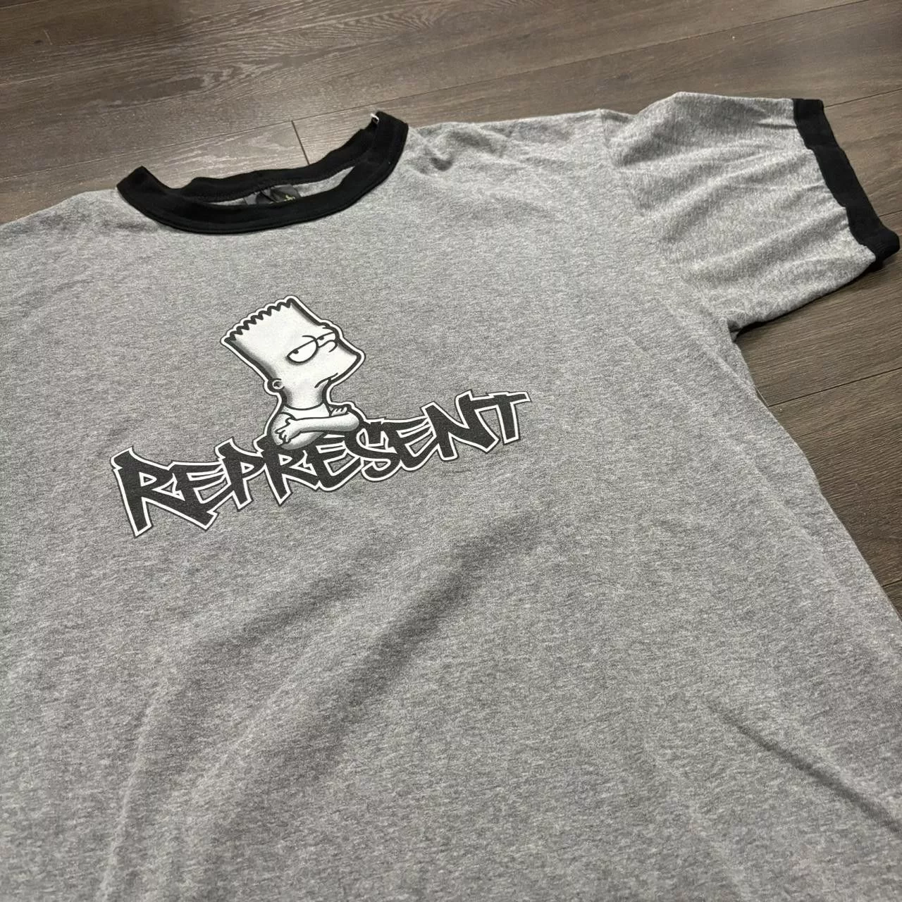 Changes Short Sleeve T Shirts Changes Vintage The Simpsons Bart Simpson Represent T Shirt 00s M Gray