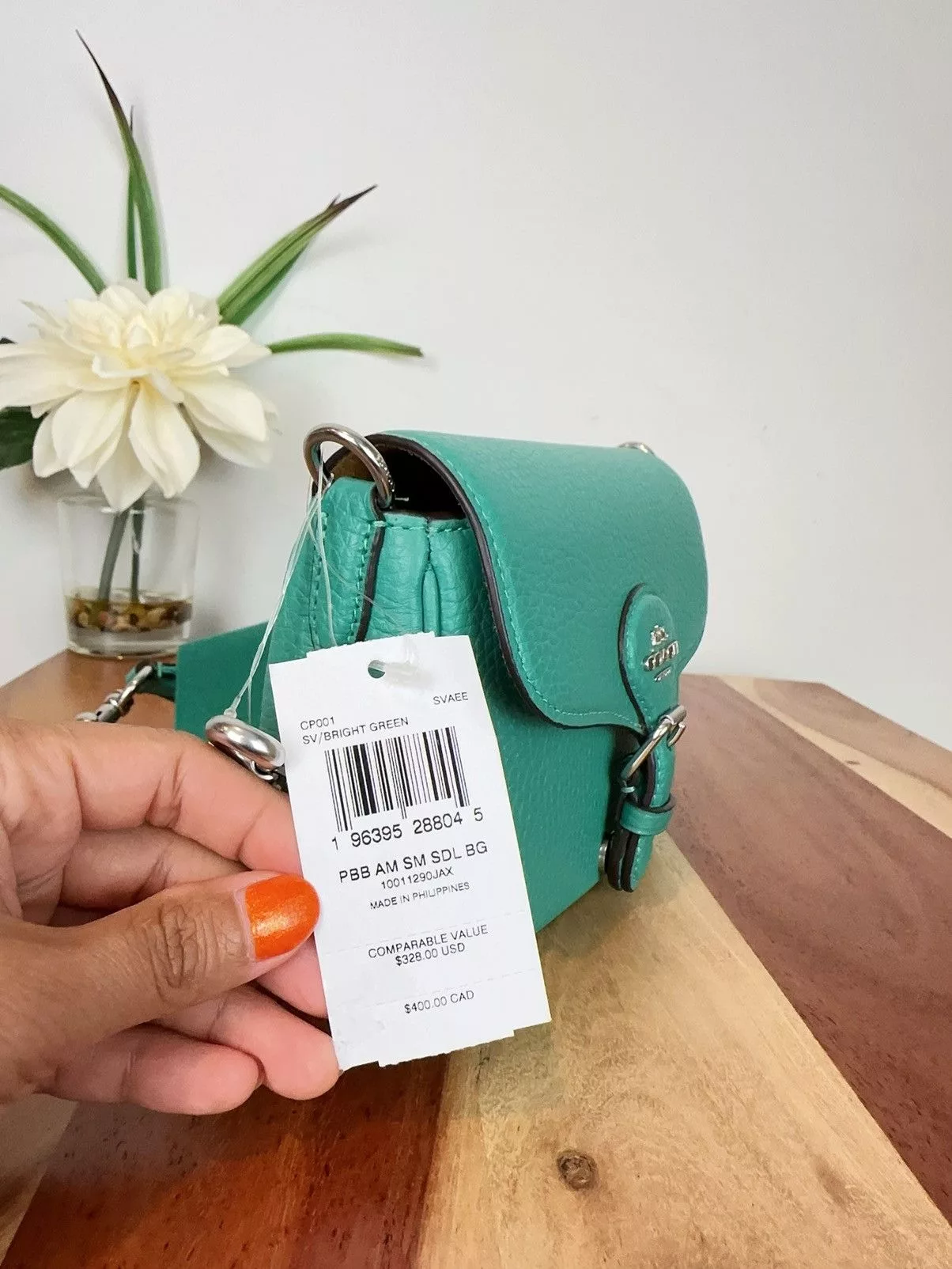 Coach Mini Bags NWT Coach Amelia Small Saddle Bag Green