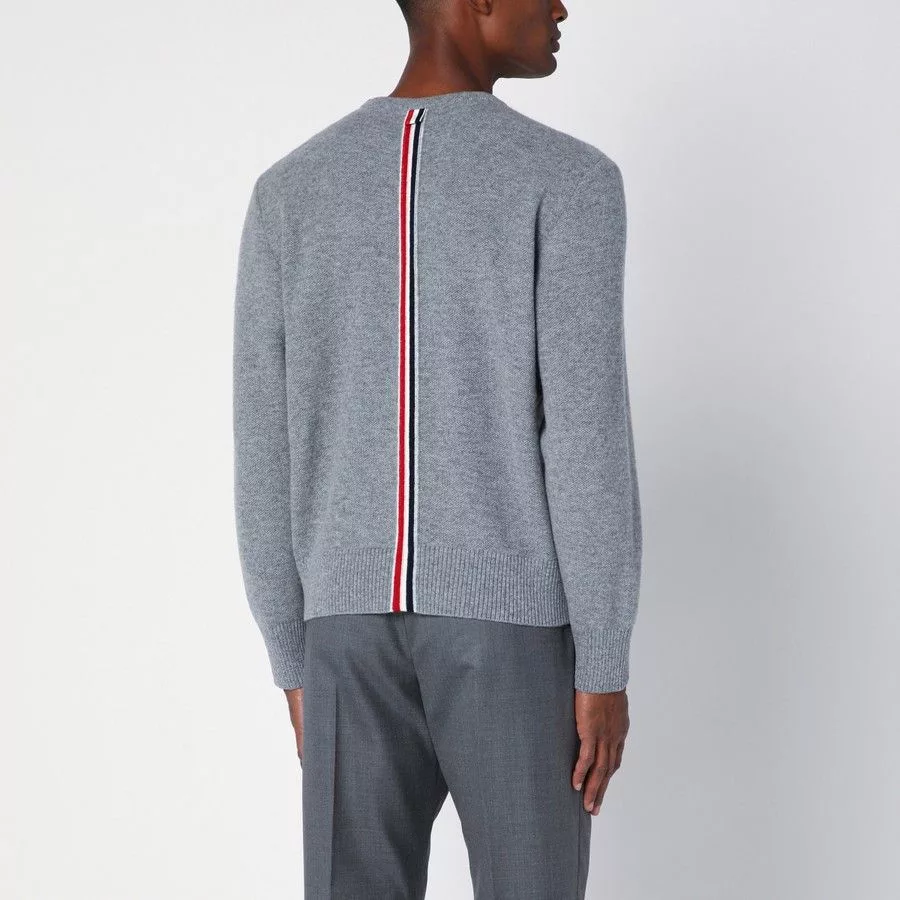 Thom Browne Sweaters Knitwear Thom Browne o1d2blof0724 Wool Sweaters in Grey Gray