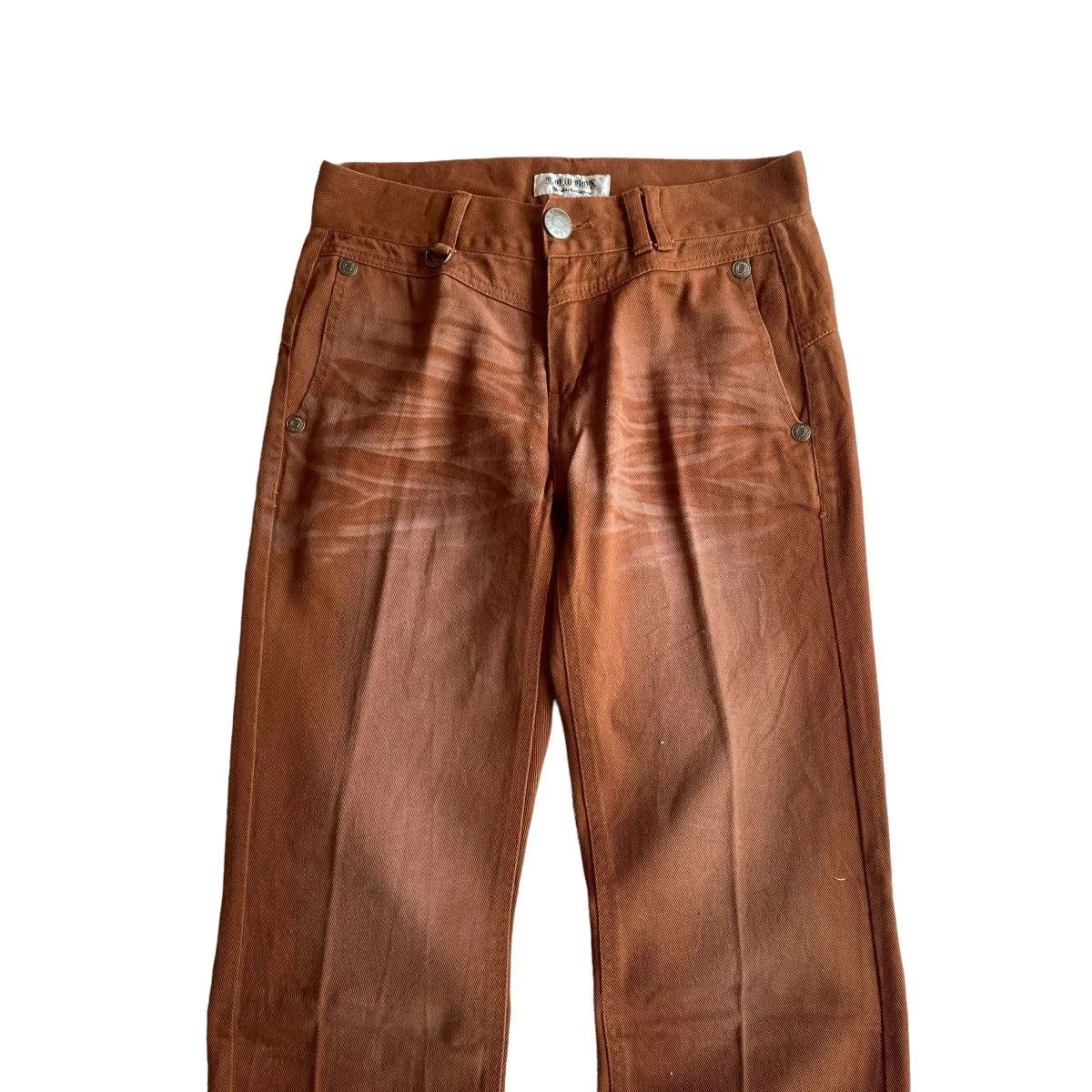 LOWBOX Denim Lowbox Chainsback Stone Washed Denim Pants Brown