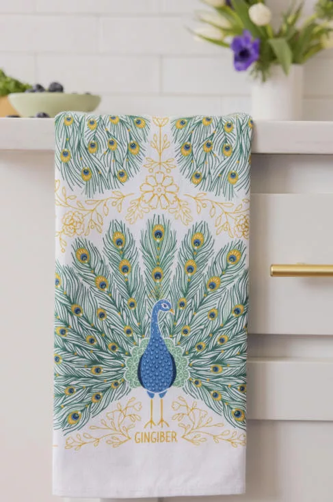 Peacock Tea Towel