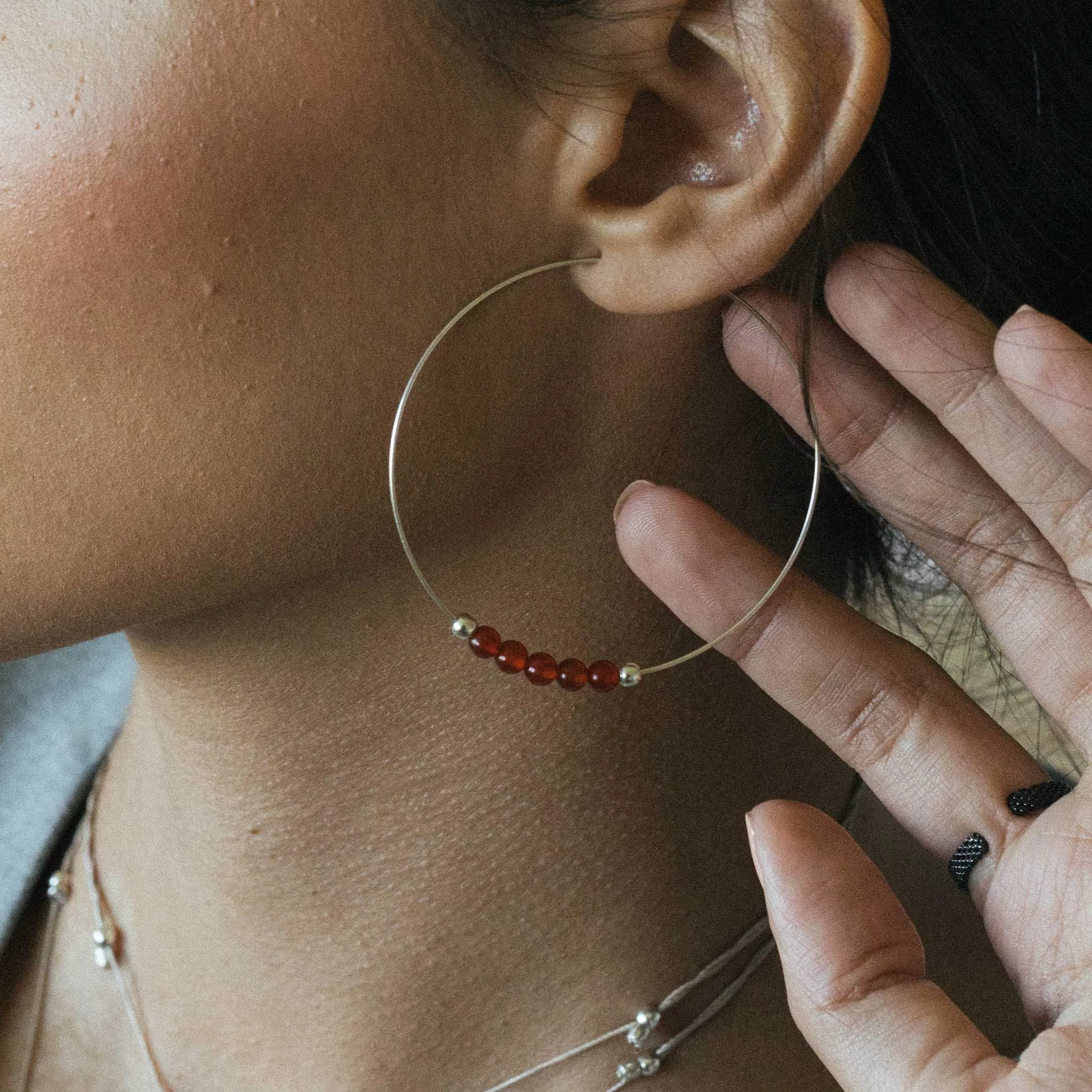 Multi Gemstone Hoops