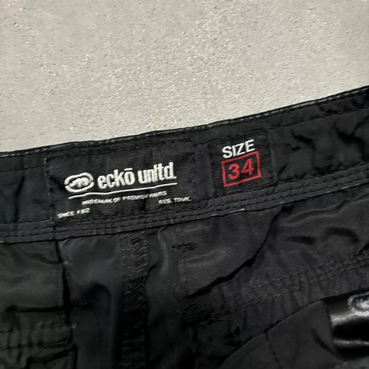 Ecko Unltd. Shorts Ecko Unltd. × Vintage Crazy Vintage Y2K/2000s Grunge Black Ecko Skater Cargo Shorts! Streetwear
